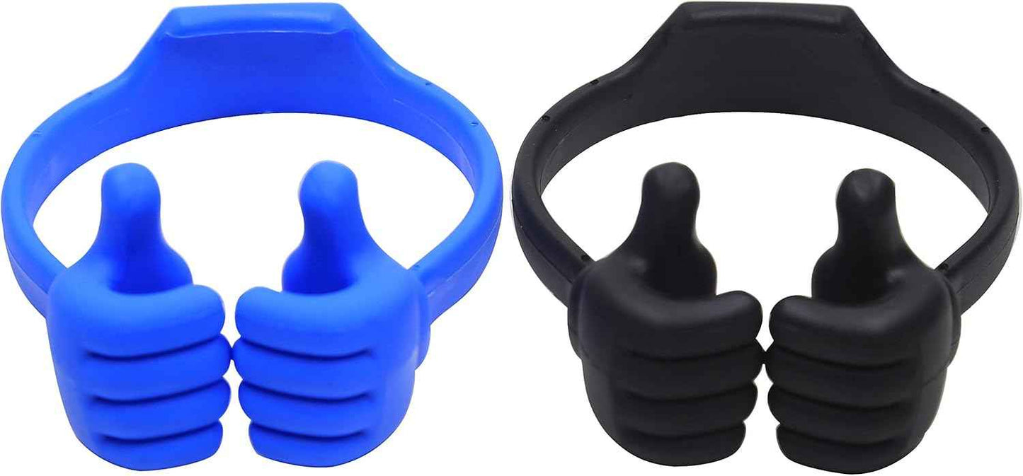 HONSKY Thumbs-Up Phone Stand for Tablets, E-Readers and Smart Phones – Green/Purple – 2 Count