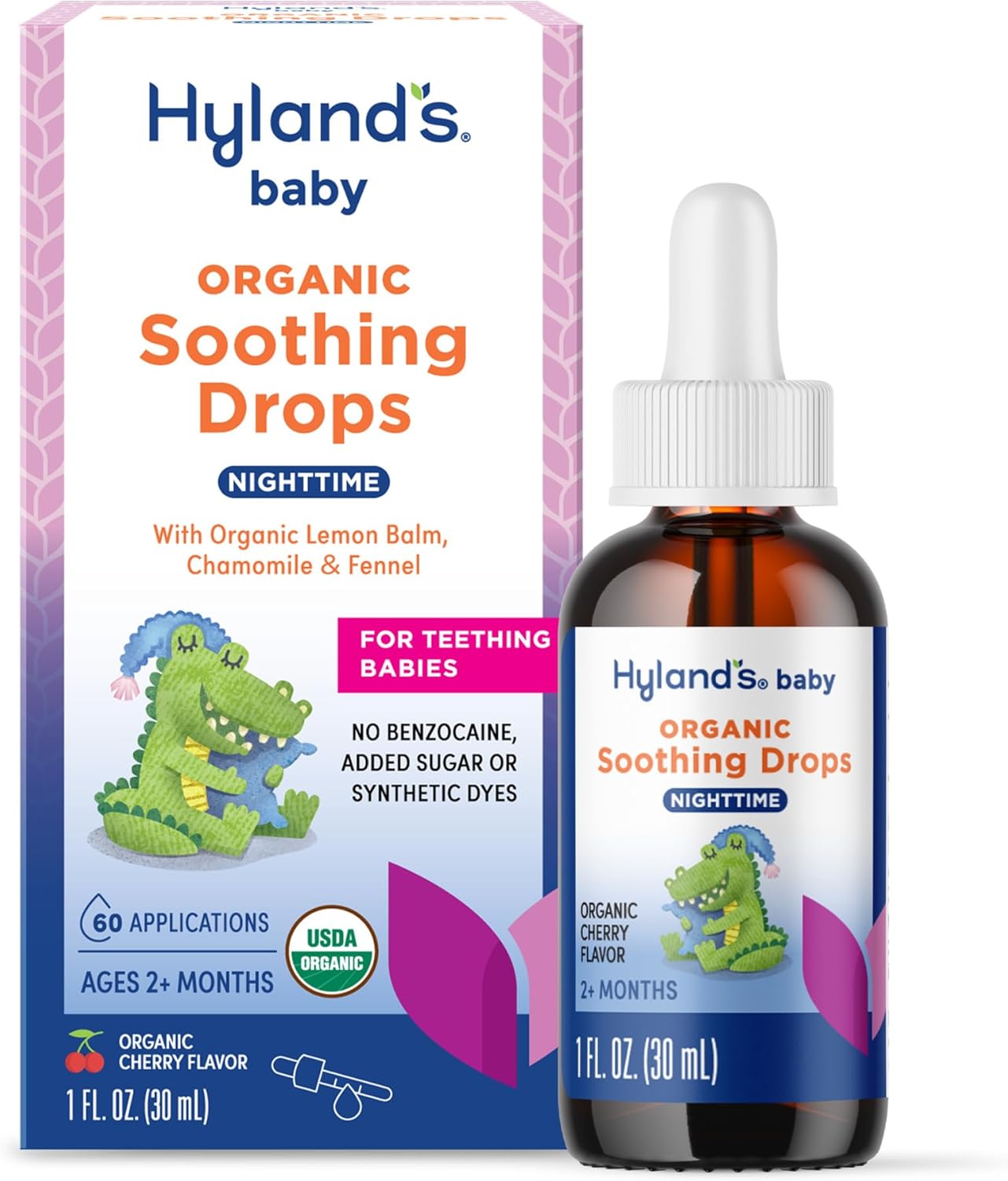 Hyland's Baby Organic Day and Night Soothing Gel Combo Pack, Cooling Gel for Oral Discomfort, Easy-to-Apply, Ages 2 Months and Up, 1.06 Ounce (2 Tubes of 0.53 oz.)