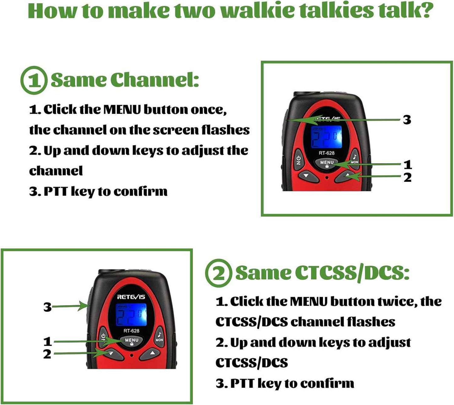 Retevis RT628 Walkie Talkies for Kids,Toys Gifts for 6-12 Years Old Boys Girls,Long Range 2 Way Radio 22CH VOX,Birthday Gift,Family Walkie Talkie for Camping Hiking Indoor Outdoor