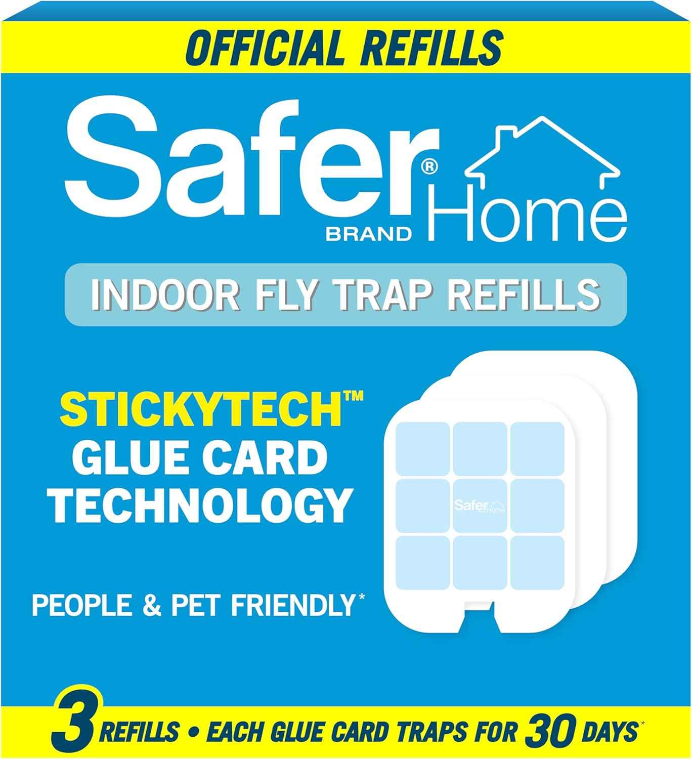 Safer Home Indoor Plug-In Fly Trap - SH502 - Effective Fruit Fly Traps for Indoors, Gnat Traps for House Indoor, 400 Sq Ft Protection - Style: 1 Device + 2 Glue Cards