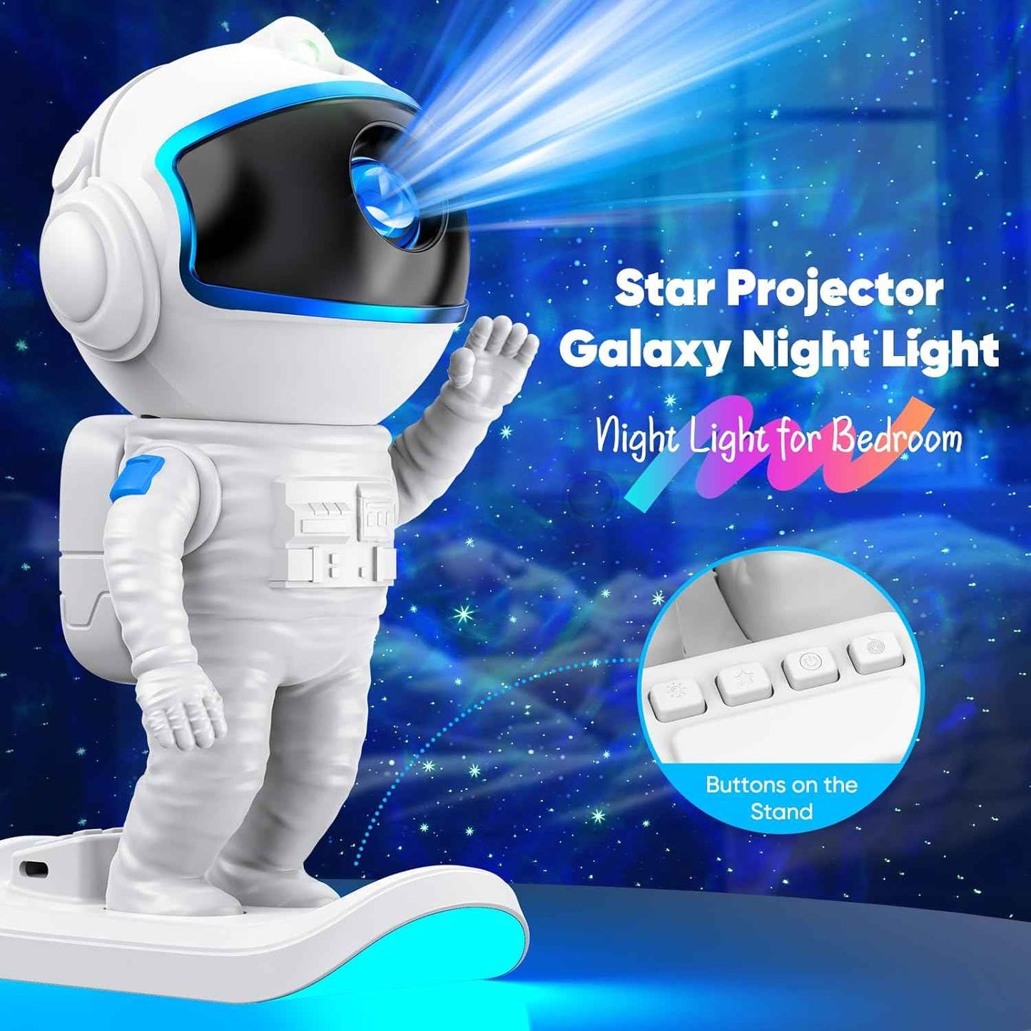 Galaxy Projector, Star Projector Night Light with Timer and Remote for Bedroom, Kids Room Decor, Adjustable Head Angle Nebula Ceiling Lamp, Gifts for Adults, Teens, Christmas, Birthday