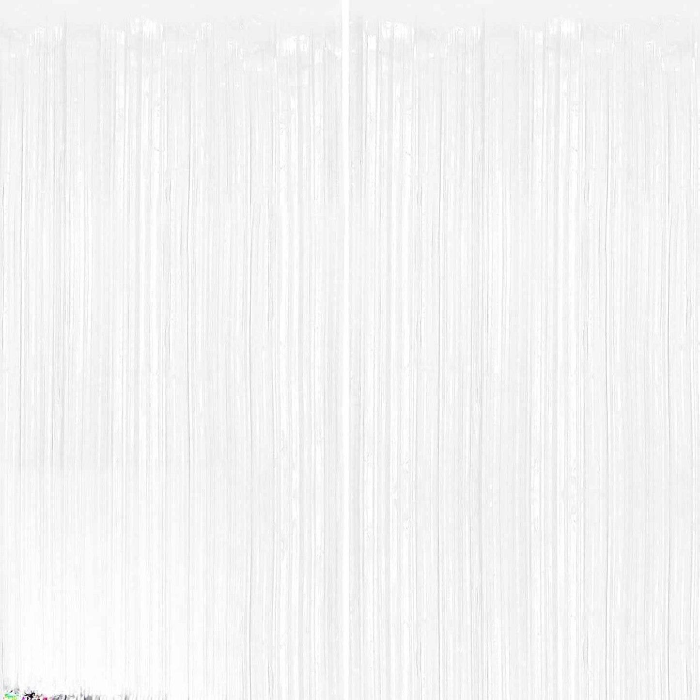 GCB 2Pack Black Metallic Tinsel Foil Fringe Curtains, Black Foil Curtain Backdrop, Photo Booth Props for Birthday Wedding Baby Shower Bachelorette Xmas Celebration Party Decorations Door Streamers