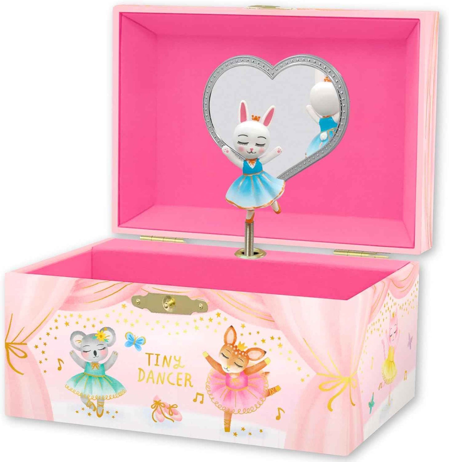Giggle & Honey Musical Jewelry Box for Girls - Kids Jewelry Box, Unicorn Toys for Girls 4-6, Unicorn Gifts, 6 x 4.7 x 3.5 in