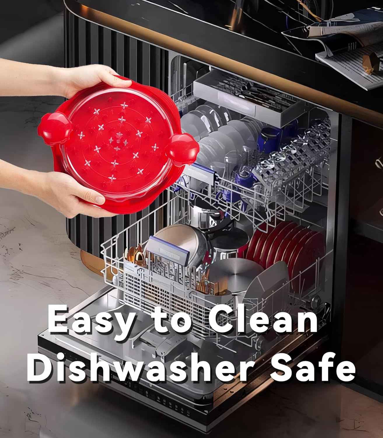 Chicken Shredder Tool Twist for Kitchen, Manual Chicken Breast Grinder Machine for Ground Food, Meat & Vegetables, Elegant Red