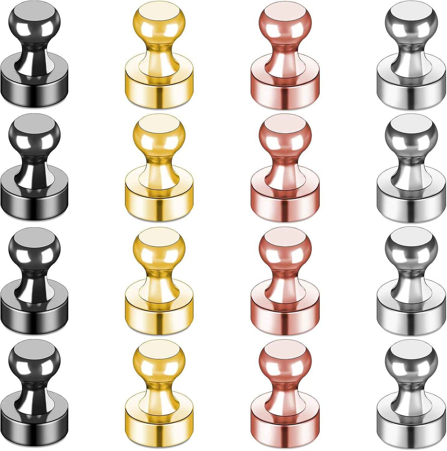 LOVIMAG 12Pcs Black Fridge Magnets, Small and Strong Magnets for Whiteboard, Office, Classroom, Map, Kitchen