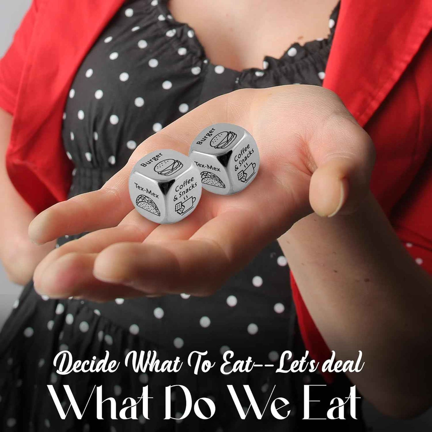 Birthday Anniversary Wedding Gifts for Women Men Him Her, Stainless Steel Food Decider, Couple Boyfriend Girlfriend Date Night Gift for Husband Wife, Christmas Stocking Stuffers White Elephant Ideas