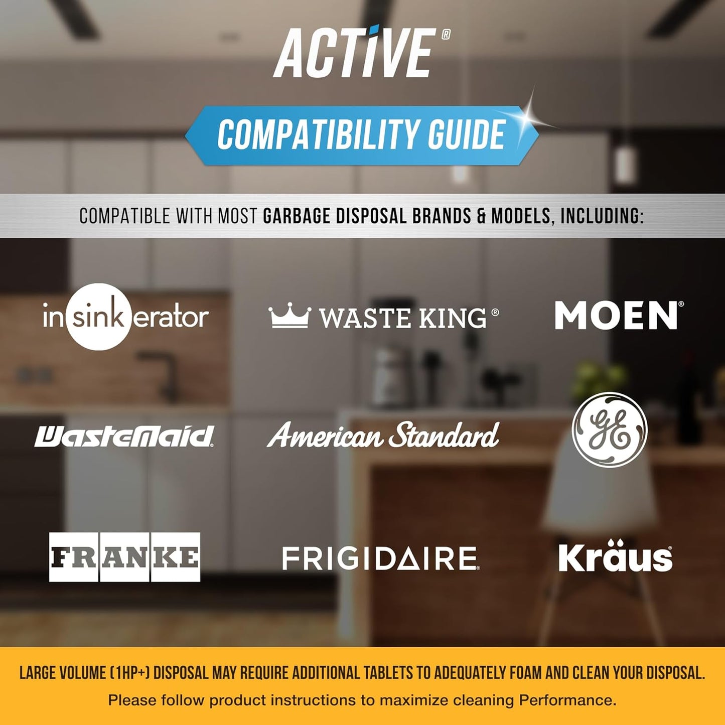 Garbage Disposal Cleaner Deodorizer Tablets - 24 Pack, New Powerful XL Foaming Tablet - Fresh Citrus Foam Sink Garburator Disposer Freshener, Natural Kitchen Drain Cleaning Care - 1 Year Supply - Rayz Mart