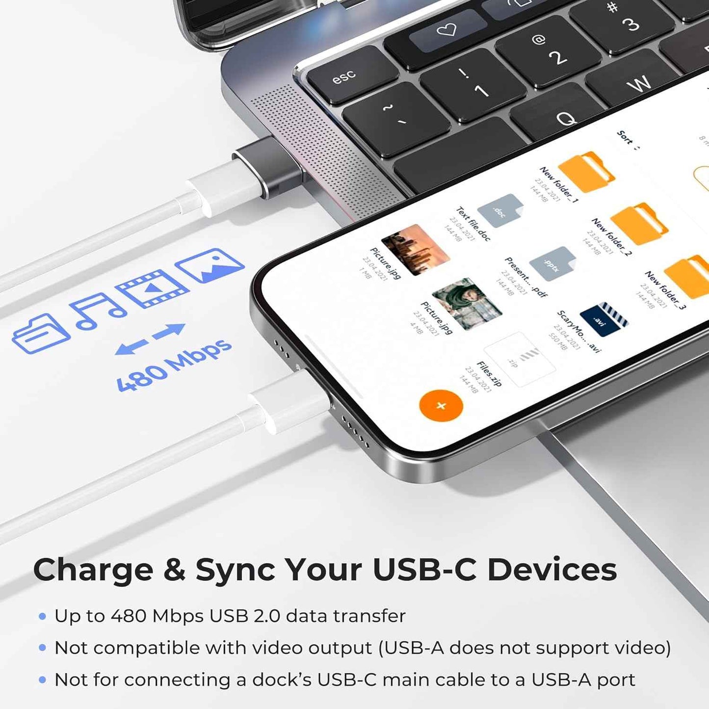 Basesailor USB to USB C Adapter,USBC Female to USB A Male Adapter,Type C Converter Charger for iPhone 17 Pro Max,16 15,Apple Watch iWatch S11 S10 SE,AirPods 3,iPad mini Air,Samsung Galaxy S25,Gray