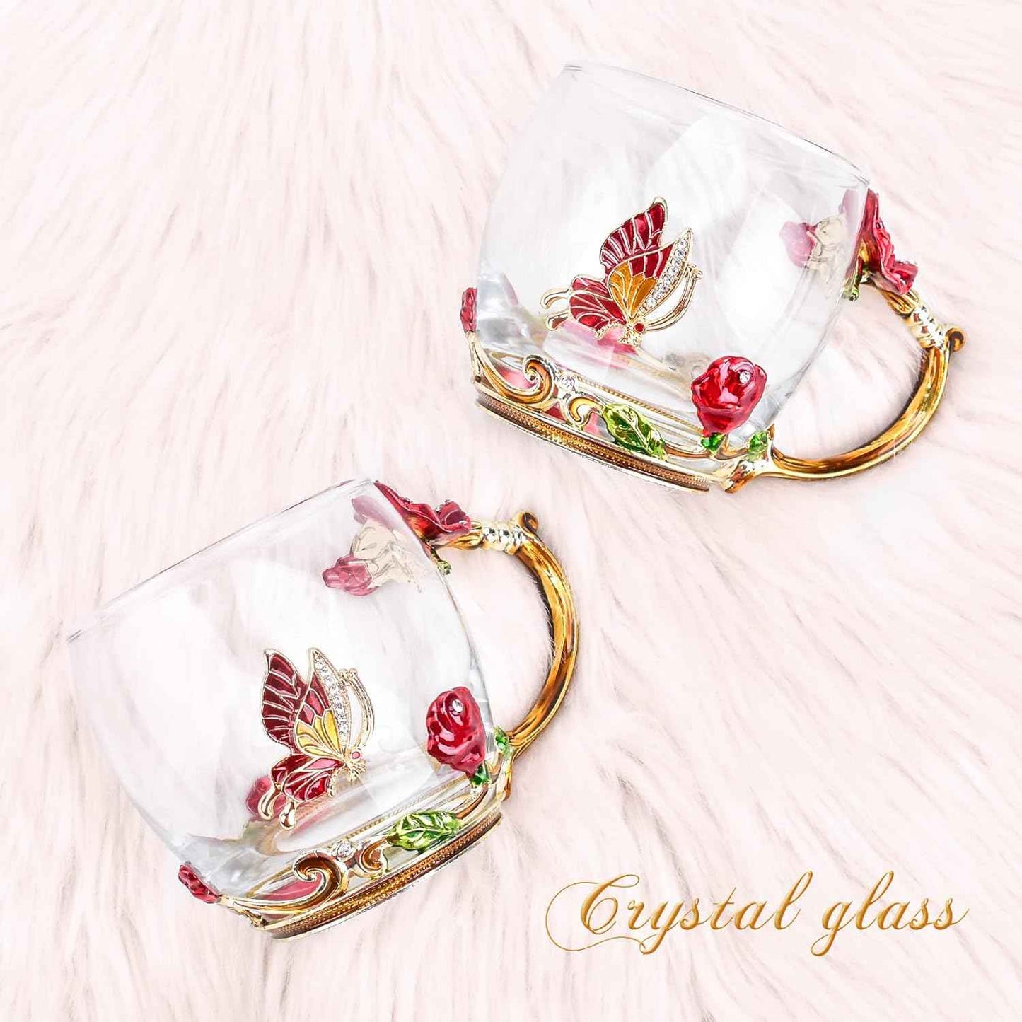 OEAGO Gifts for Mom Women Valentines Day Gifts for Her Glass Coffee Enamels Mug Best Birthday Valentine's for Girlfriend Wife Mothers Day from Daughter Son Tea Cup Stocking Stuffers Christmas