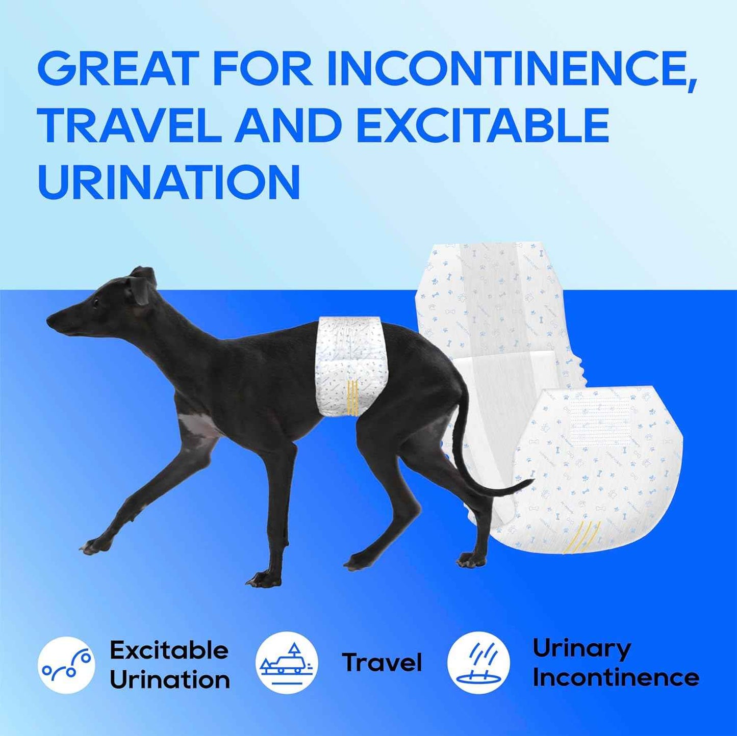 HONEY CARE All-Absorb A26 Male Dog Wrap, 50 Count, Small