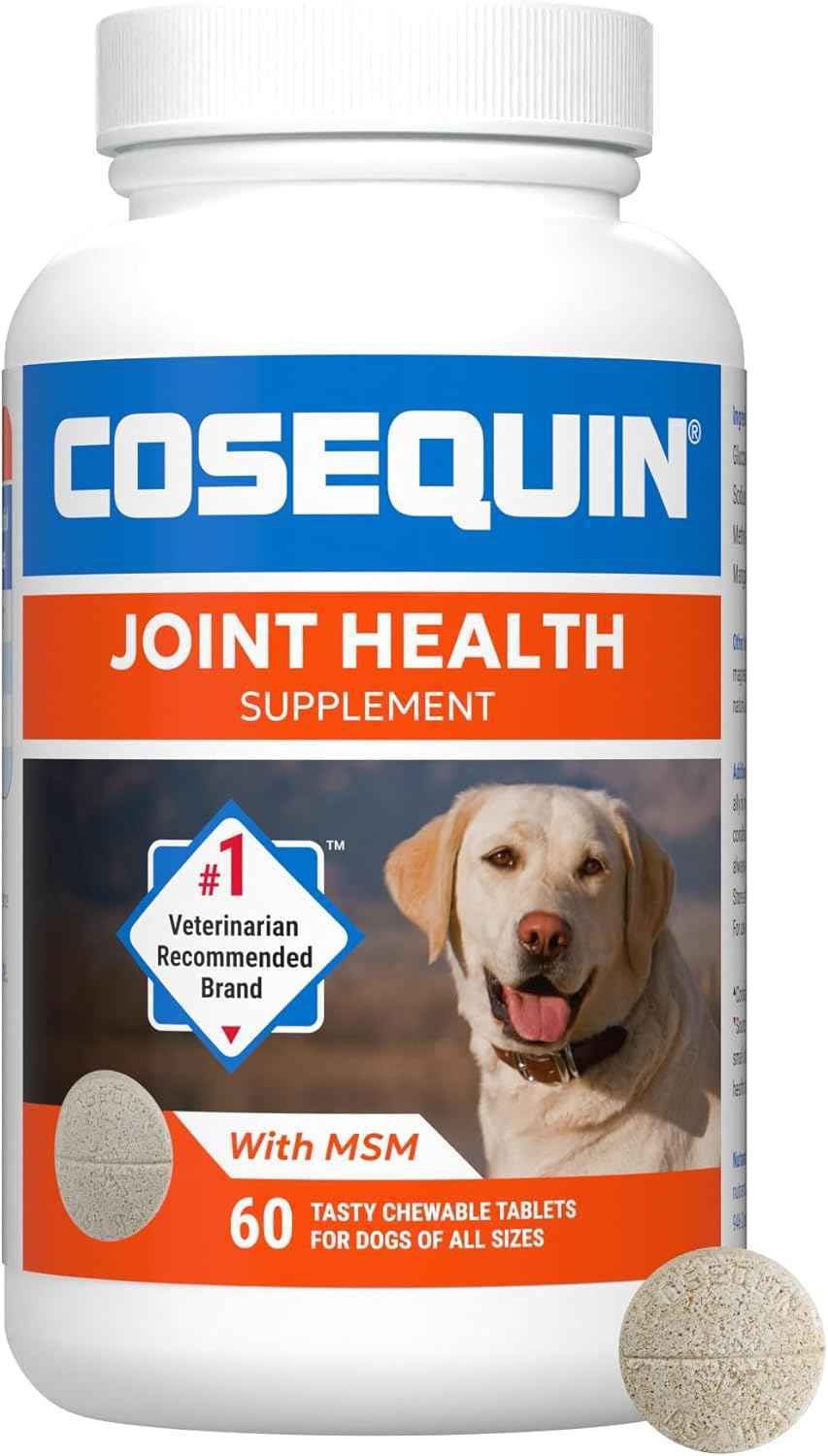 Nutramax Cosequin for Dogs Joint Health Supplement, Contains Glucosamine for Dogs, Plus Chondroitin and MSM, Supports Healthy Joints, For All Breeds and Sizes, Chewable Tablets, 132 Count