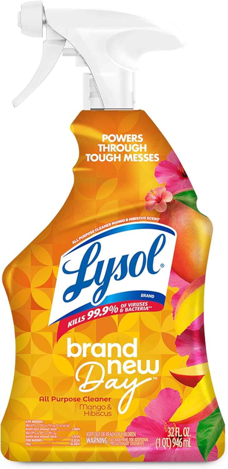 Lysol All Purpose Cleaner Spray, Multi-Purpose Disinfecting Spray, Kitchen & Bathroom Cleaner, Coconut & Sea Minerals Scent, 32 Fl Oz