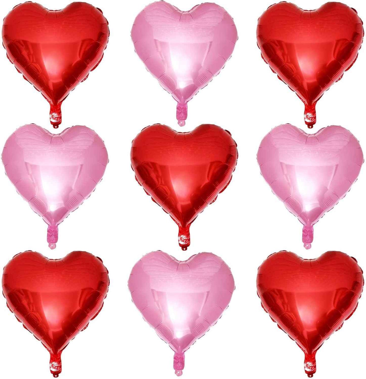 Gradient Pink Heart Shaped balloons Pack of 10,18 Inch Love Valentine Balloons Heart Romantic Balloons For Valentines Day Propose Marriage Wedding Bridal Shower Engagement Party Decorations