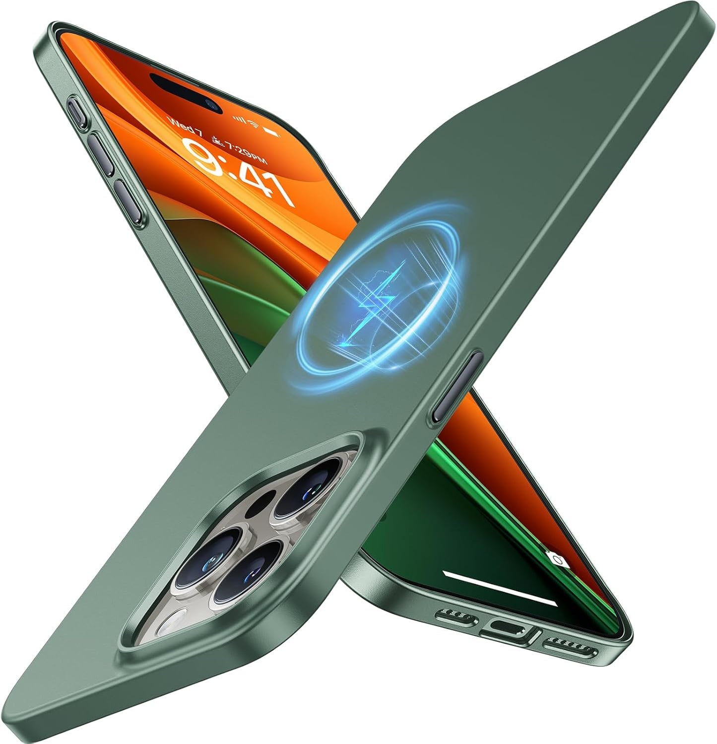 TORRAS Magnetic Slim Fit for iPhone 17 Pro Case 6.3 inch, Ultra-Thin, Compatible with MagSafe, Lightweight Matte Anti-Scratch Hard PC Cover Phone Case for iPhone 17 Pro OriginFit, Deep Blue - Rayz Mart