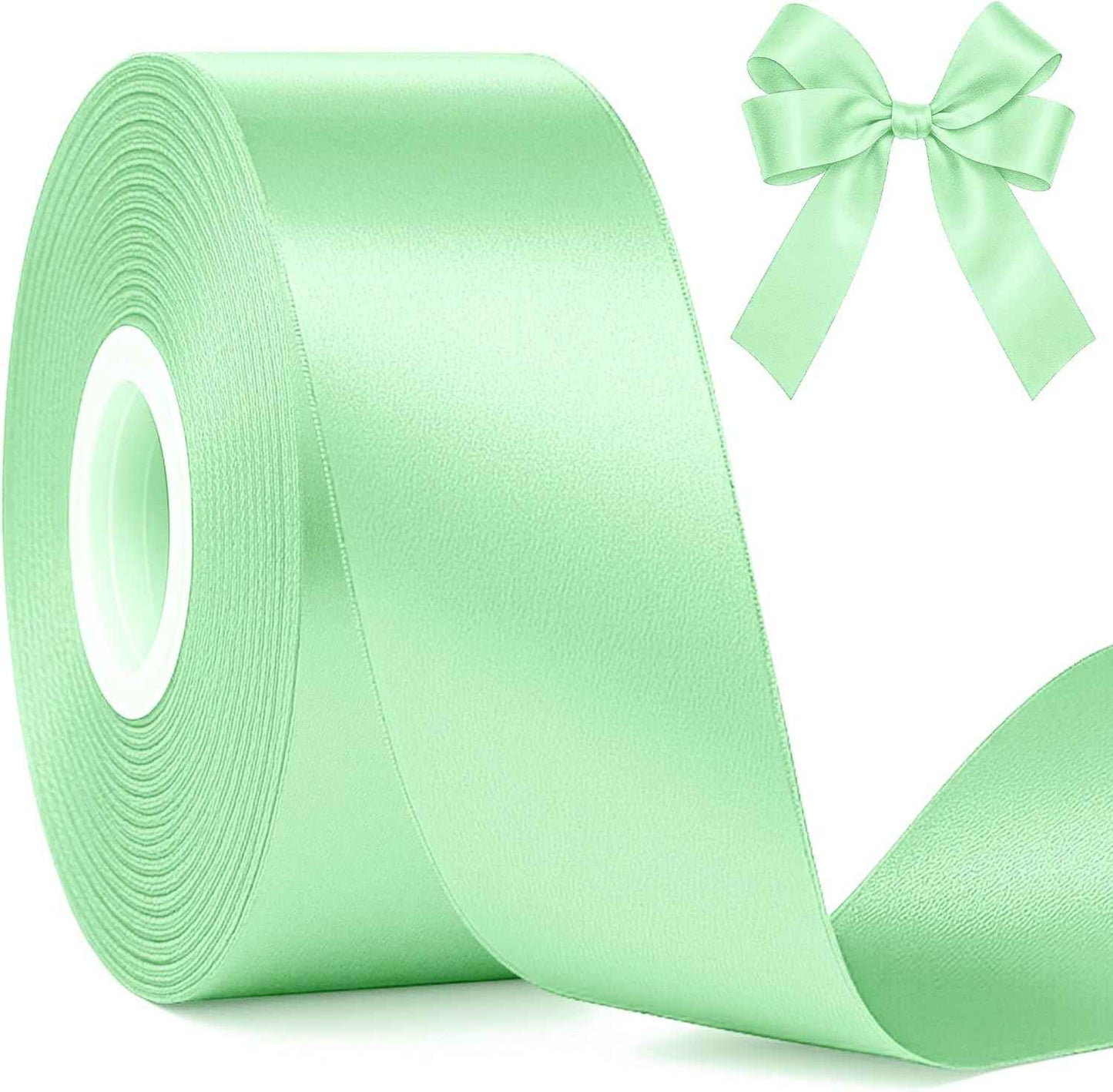 Fullive Red Ribbon 1 1/2 Inch, 30 Yards Red Ribbon for Gift Wrapping, Polyester Satin Christmas Ribbon for Wedding Xmas Tree Valentines Day Decorations DIY Bows Wrapping Bouquet Floral Arrangements