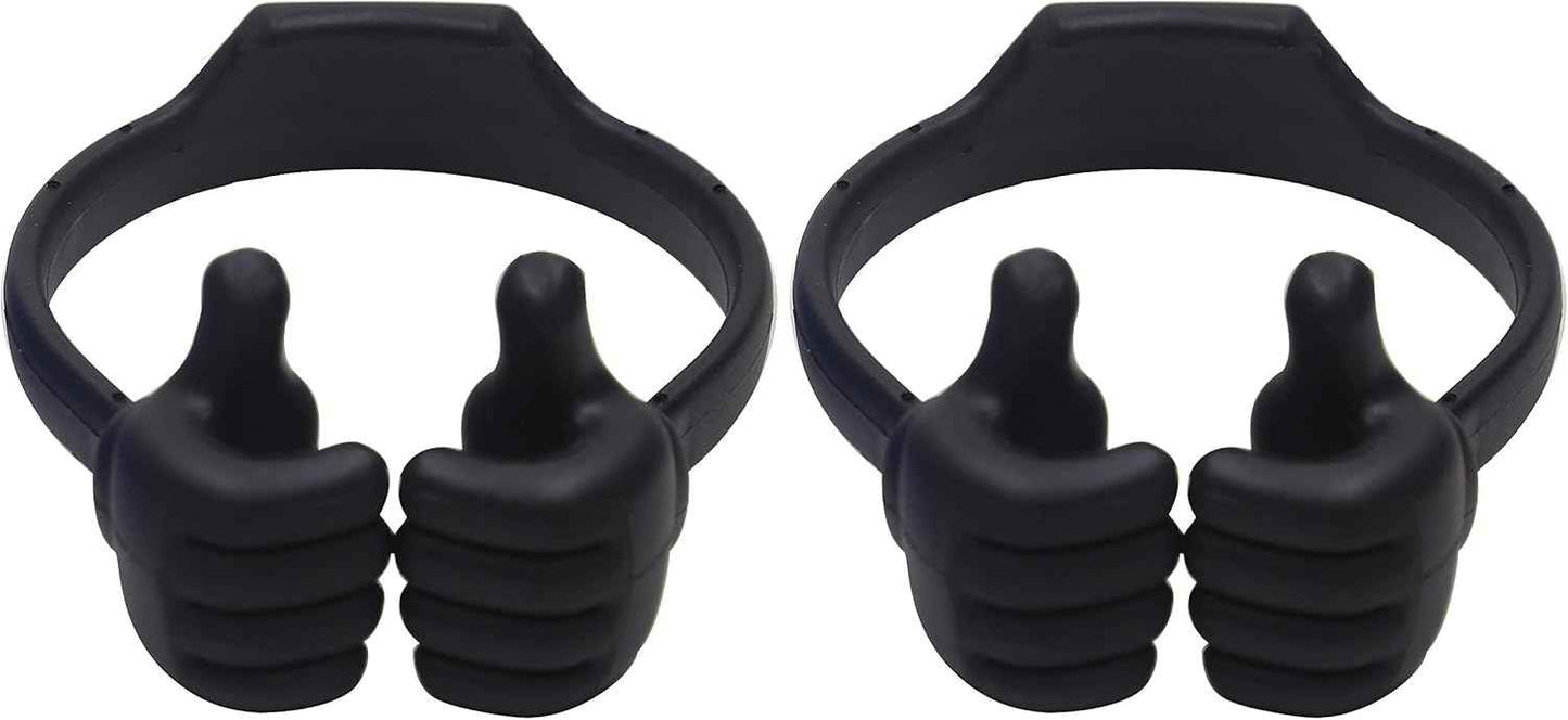 HONSKY Thumbs-Up Phone Stand for Tablets, E-Readers and Smart Phones – Green/Purple – 2 Count