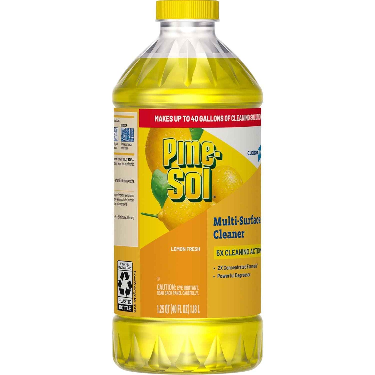 CloroxPro Pine-Sol Multi-Surface Cleaner, All Purpose Cleaner, Lemon Fresh, 40 Fluid Ounces (Package May Vary)