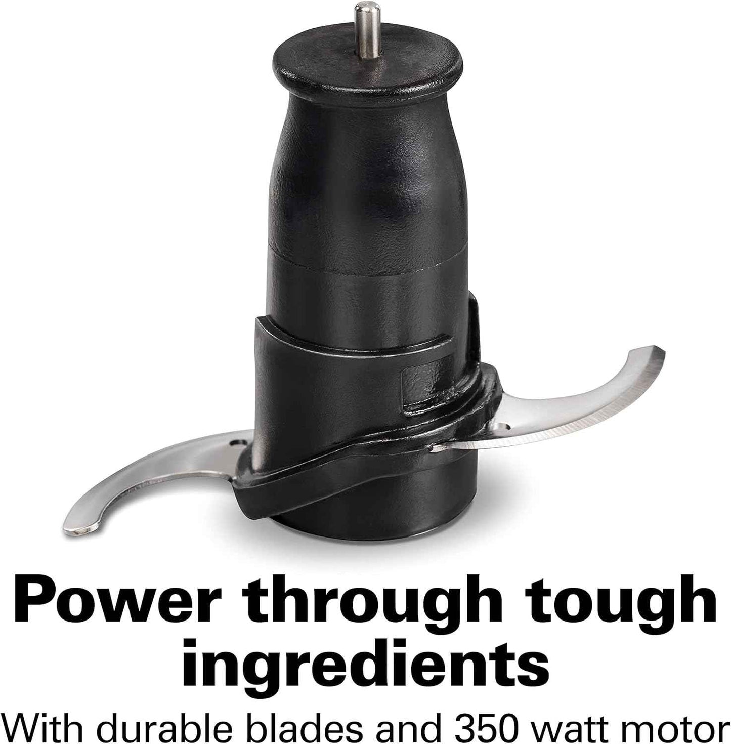 Hamilton Beach Electric Vegetable Chopper & Mini Food Processor, 3-Cup, 350 Watts, for Dicing, Mincing, and Puree, Black (72850)