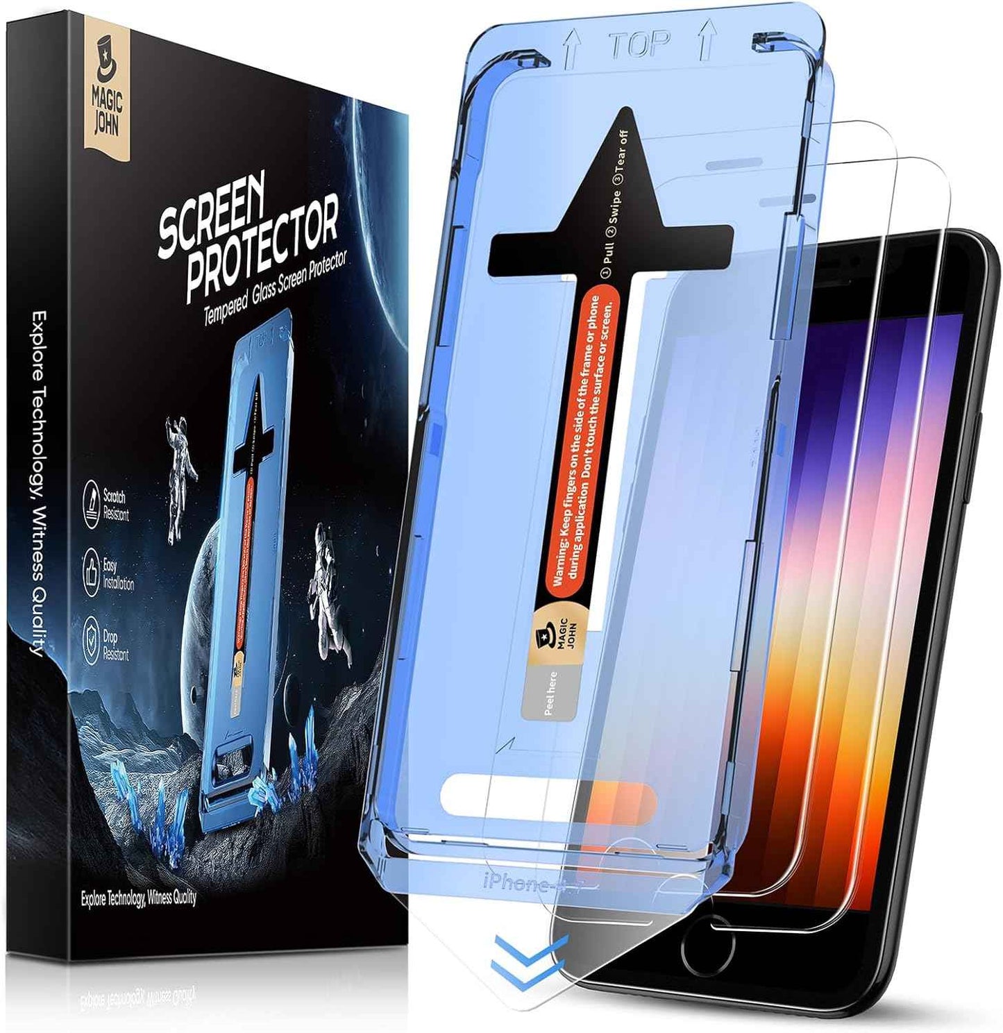 MAGIC JOHN 2 Pack for iPhone 17 Pro Max 6.9 inch Tempered Glass Screen Protector, Auto Dust-Elimination, Bubble Free, HD Clear, Easy Installation