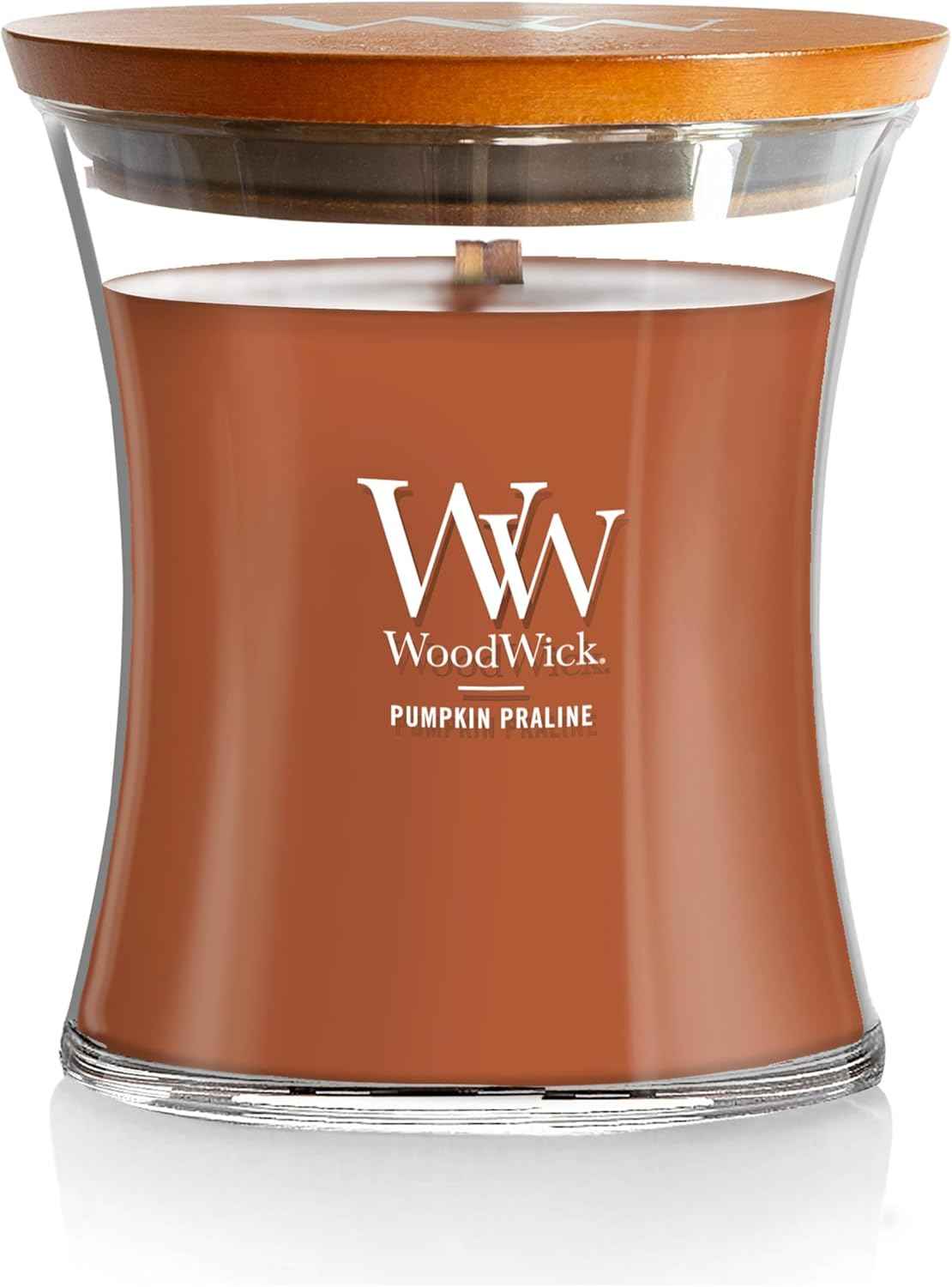 WoodWick Cinnamon Chai Holiday Candle Gifts for Women and Men, 9.7 oz Medium Hourglass Candle with Crackling Wick