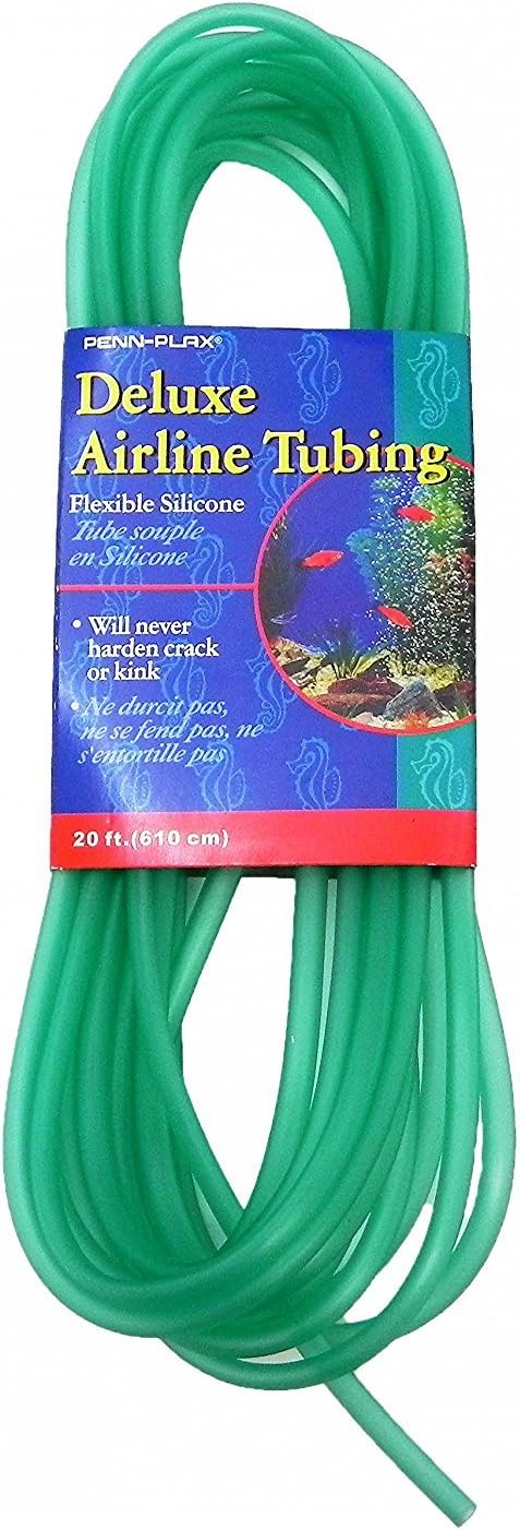 Penn-Plax Standard Airline Tubing for Aquariums – Clear and Flexible – Resists Kinking – Safe for Freshwater and Saltwater Fish Tanks – 25 Feet