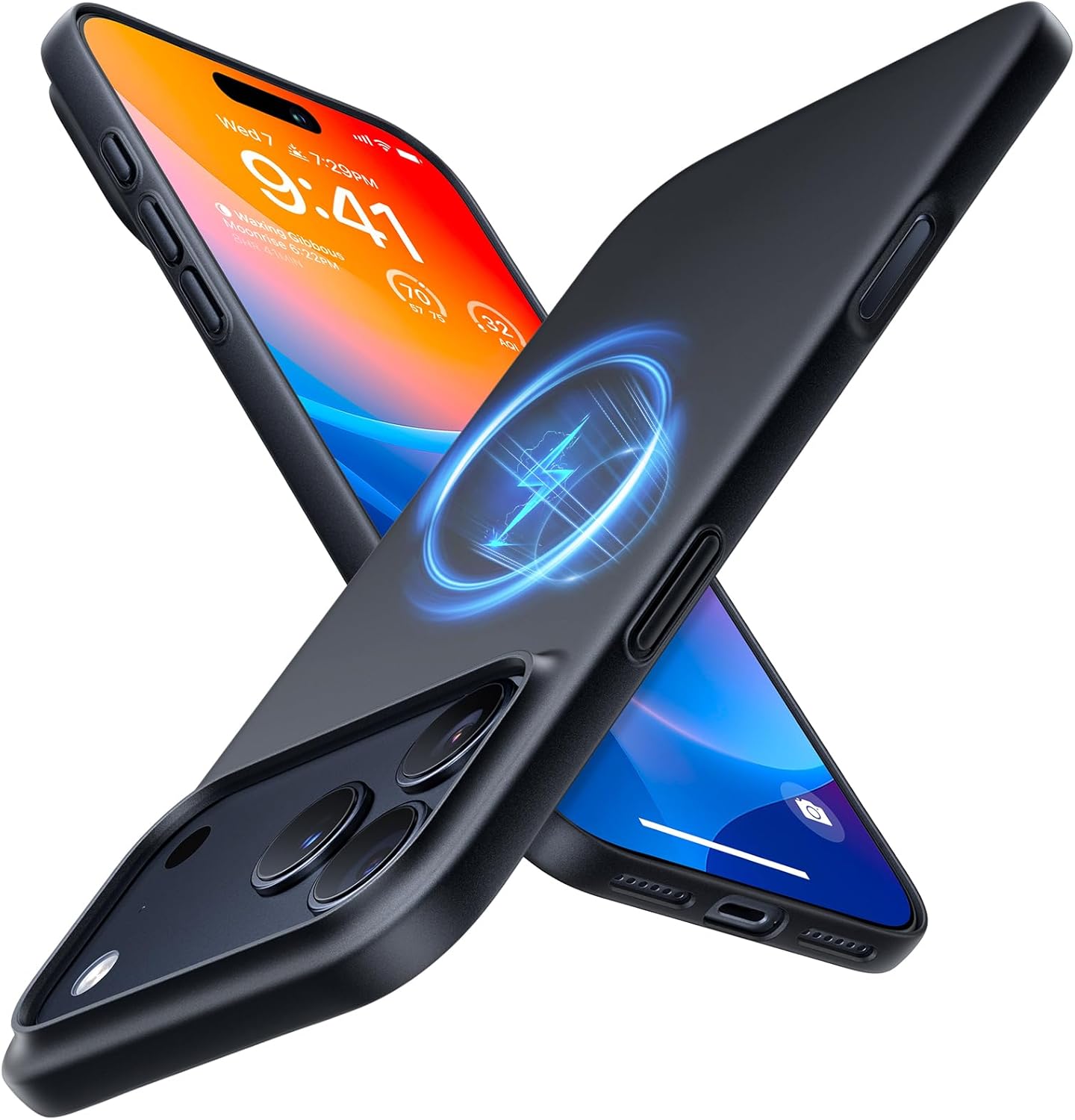 TORRAS Magnetic Slim Fit for iPhone 17 Pro Case 6.3 inch, Ultra-Thin, Compatible with MagSafe, Lightweight Matte Anti-Scratch Hard PC Cover Phone Case for iPhone 17 Pro OriginFit, Deep Blue - Rayz Mart