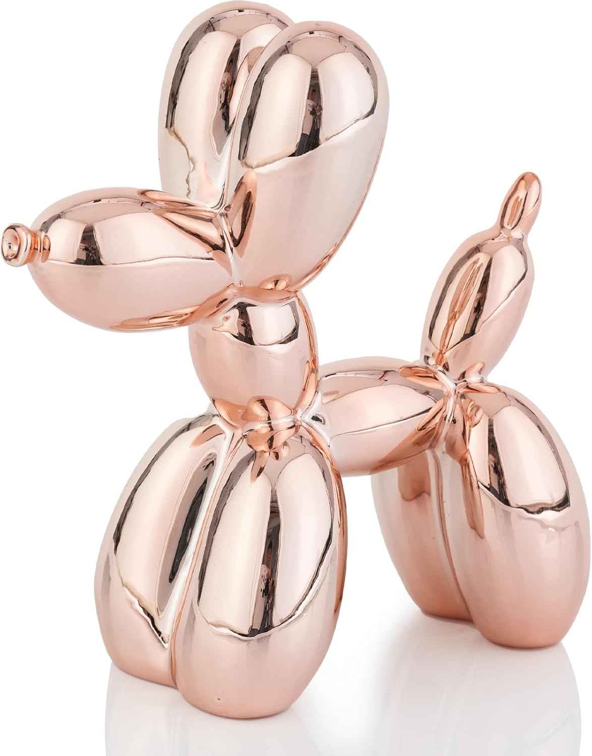 Red Balloon Dog Statue Decor, 4 inch Small Knick Knacks Balloon Dog Animal for Desk Shelf Décor