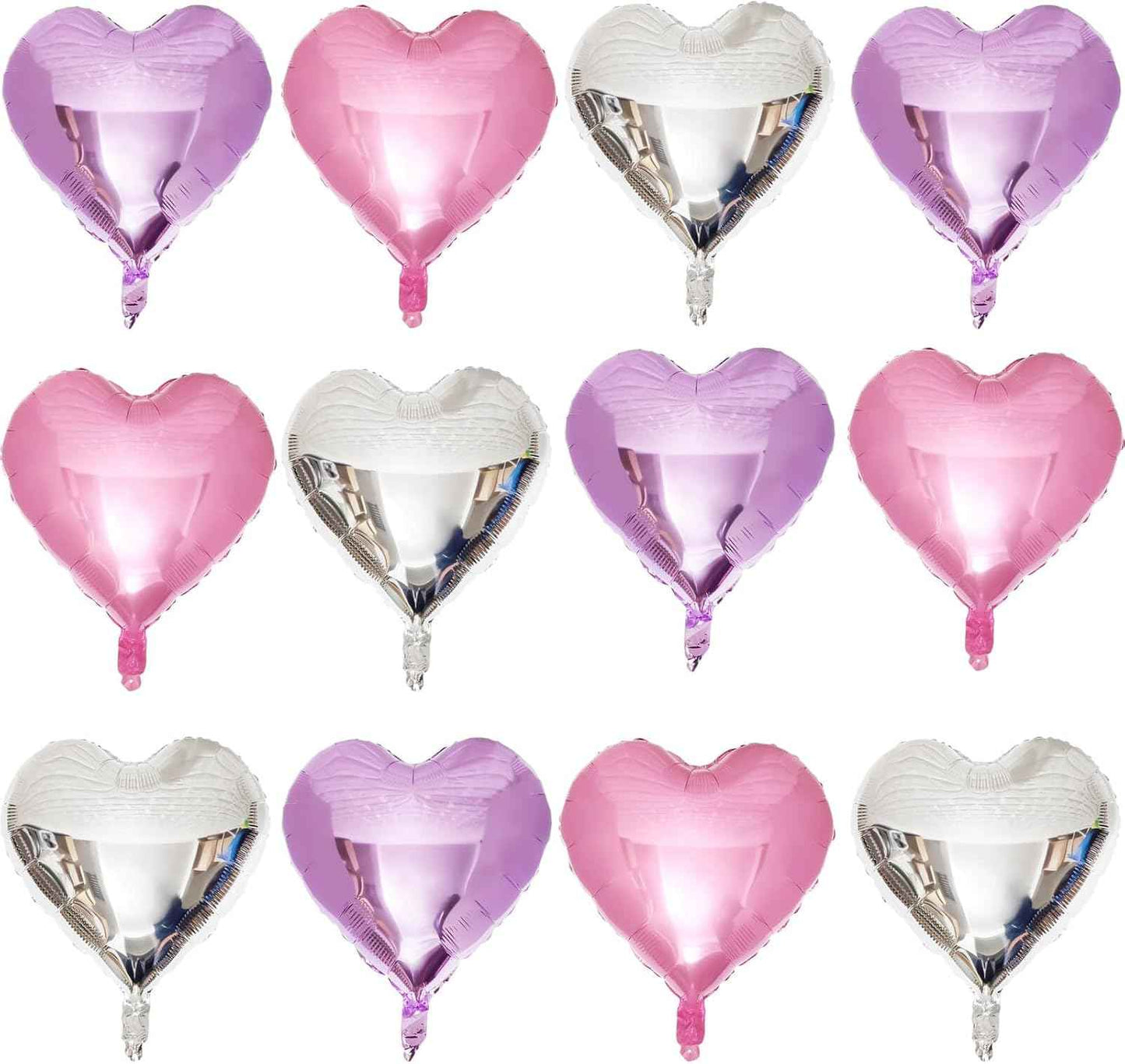 Gradient Pink Heart Shaped balloons Pack of 10,18 Inch Love Valentine Balloons Heart Romantic Balloons For Valentines Day Propose Marriage Wedding Bridal Shower Engagement Party Decorations