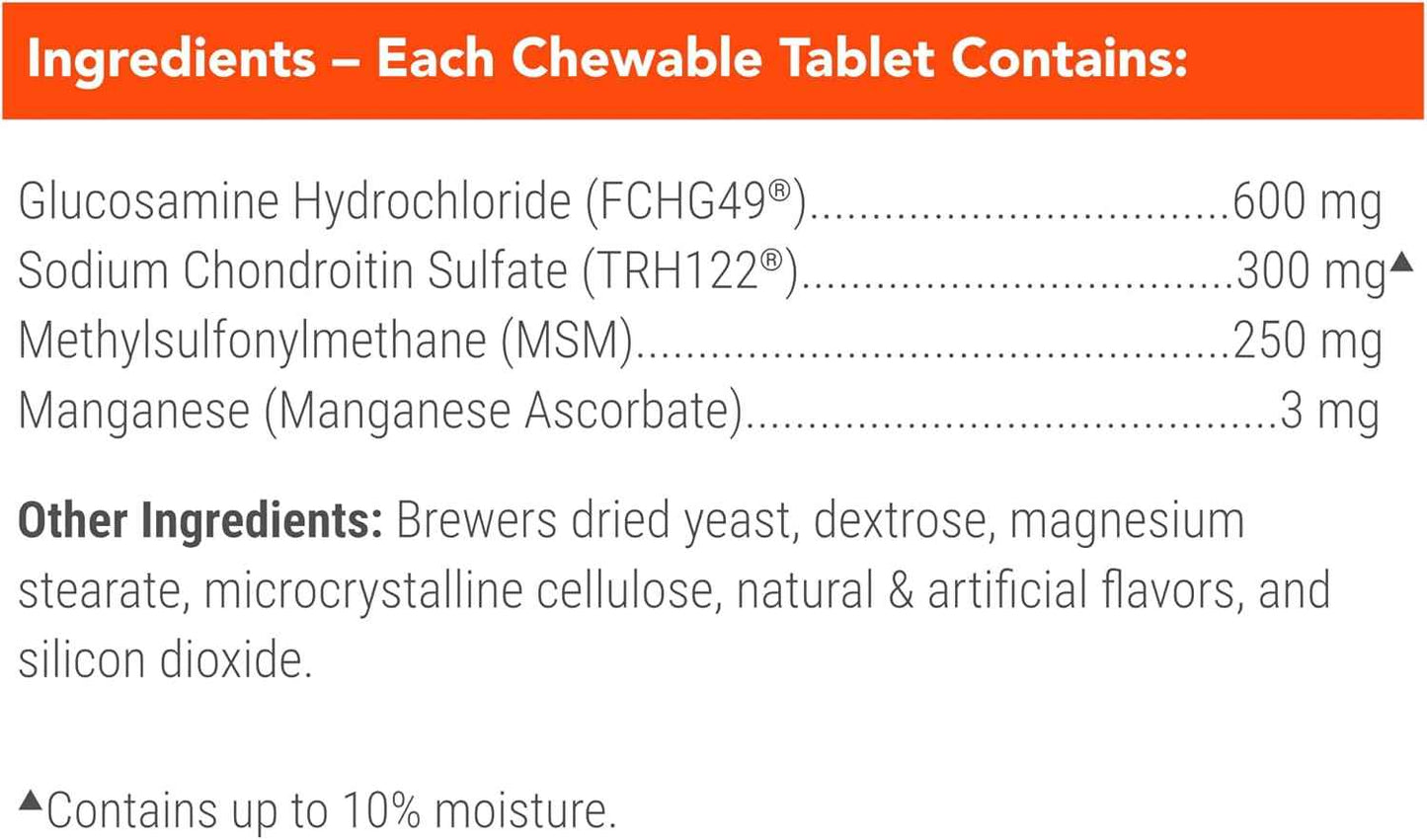 Nutramax Cosequin for Dogs Joint Health Supplement, Contains Glucosamine for Dogs, Plus Chondroitin and MSM, Supports Healthy Joints, For All Breeds and Sizes, Chewable Tablets, 132 Count