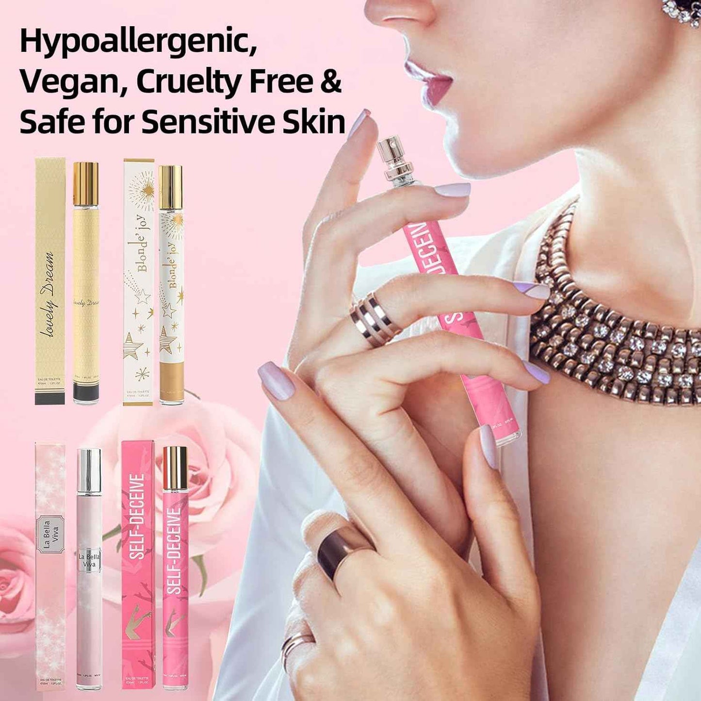 4 Pack Perfumes for Women (4x35ml),Valentines Day Gifts for Her, Gifts for Women,Teenage Girls,Travel Size Perfume,Natural Fruity Floral Fragrances Eau de Toilette Long Lasting Perfume Body Spray