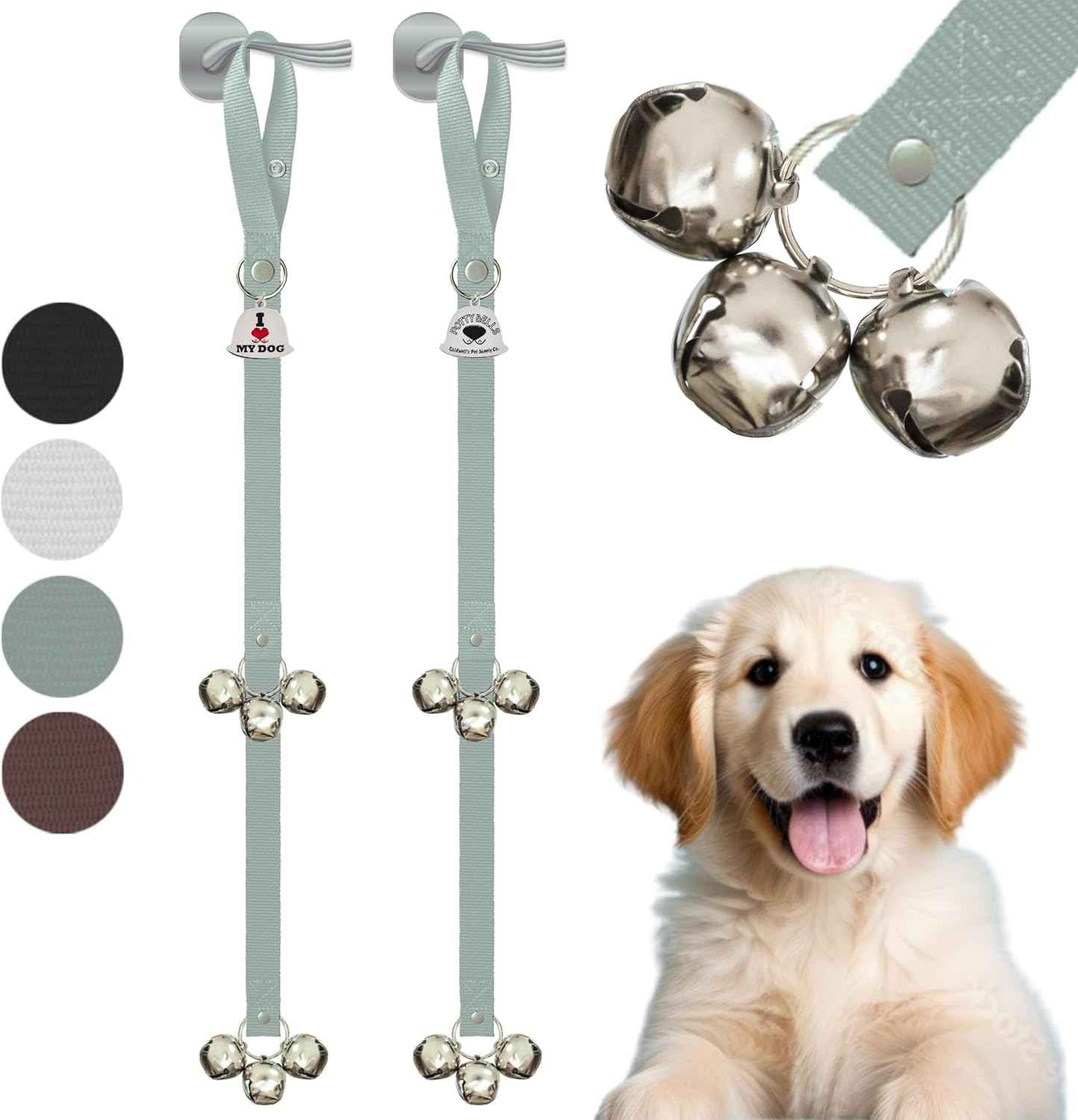 Caldwell's Pet Supply Co. Dog Potty Bells, Dog Door Bell, Bells to Go Outside, Potty Training Bell, Dogs Doorbell, Dogs Potty Doorbell, Ring to Go Pee, All Breed Puppy Training Tool