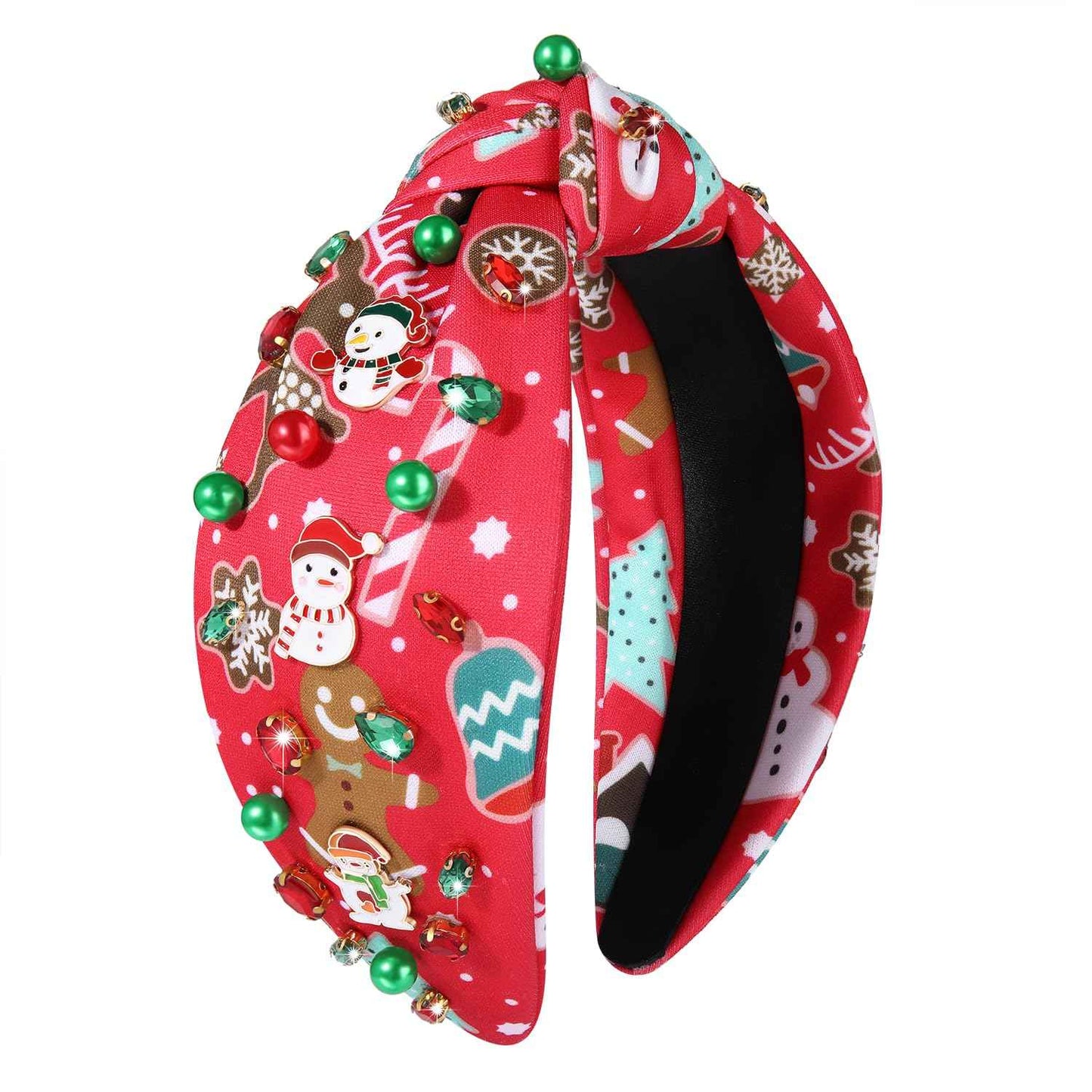 MOLOCH Christmas Headband for Women Christmas Tree Bow Snowflake Knotted Headband Jeweled Crystal Xmas Head Band Xmas Decorations Gifts