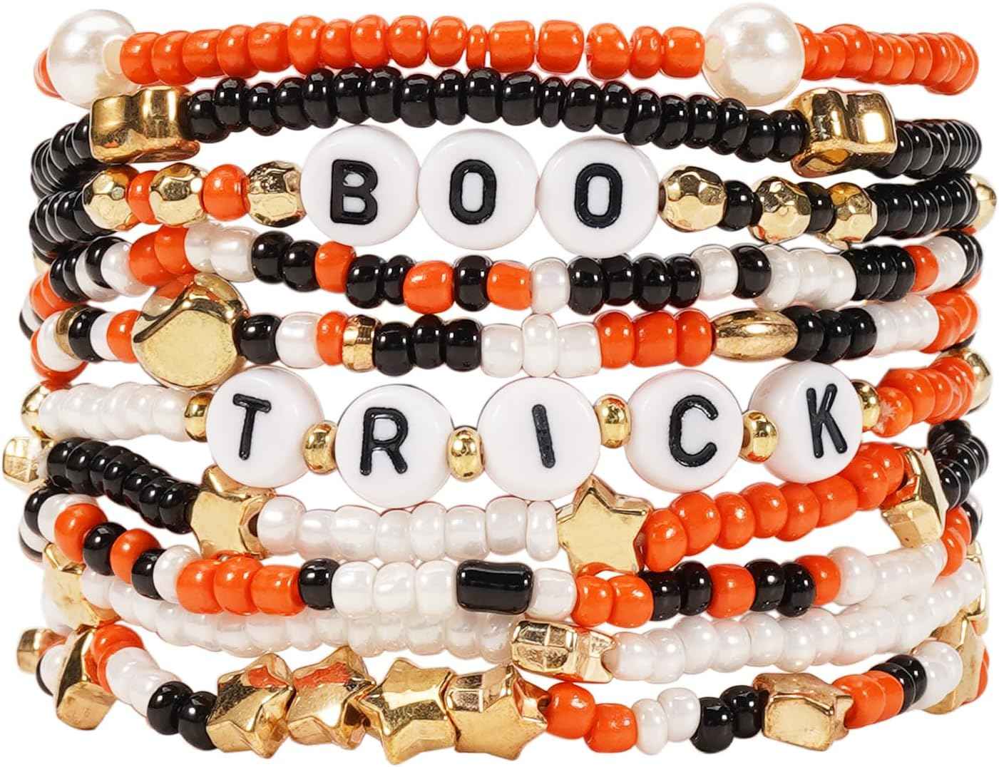 Twinfree Bohemian Bracelets for Women Stretch Multilayer Colorful Beads Bracelet with Charm Jewelry