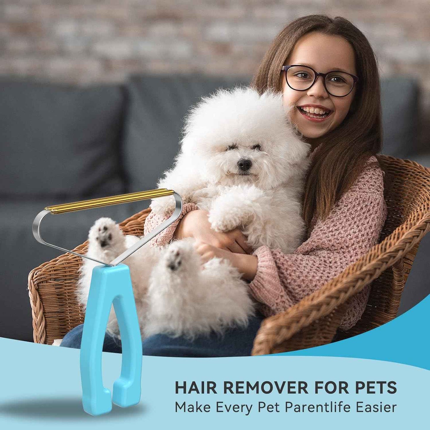 Pet Hair Remover, Dog and Cat Hair Remover, Wool Hair Remover, Carpet Rake for Pet Hair Removal, Carpet Rake, Pile Brush, Hand Shaver for Carpets, Car Cushions, Sofas, Pet Beds, Furniture & Rug