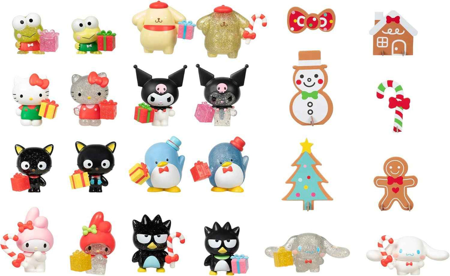 Jazwares Hello Kitty and Friends Holiday Advent Calendar - 24 Exclusive Items - Seasonal Toys for Kids - Officially Licensed Sanrio Product from Ages 6+