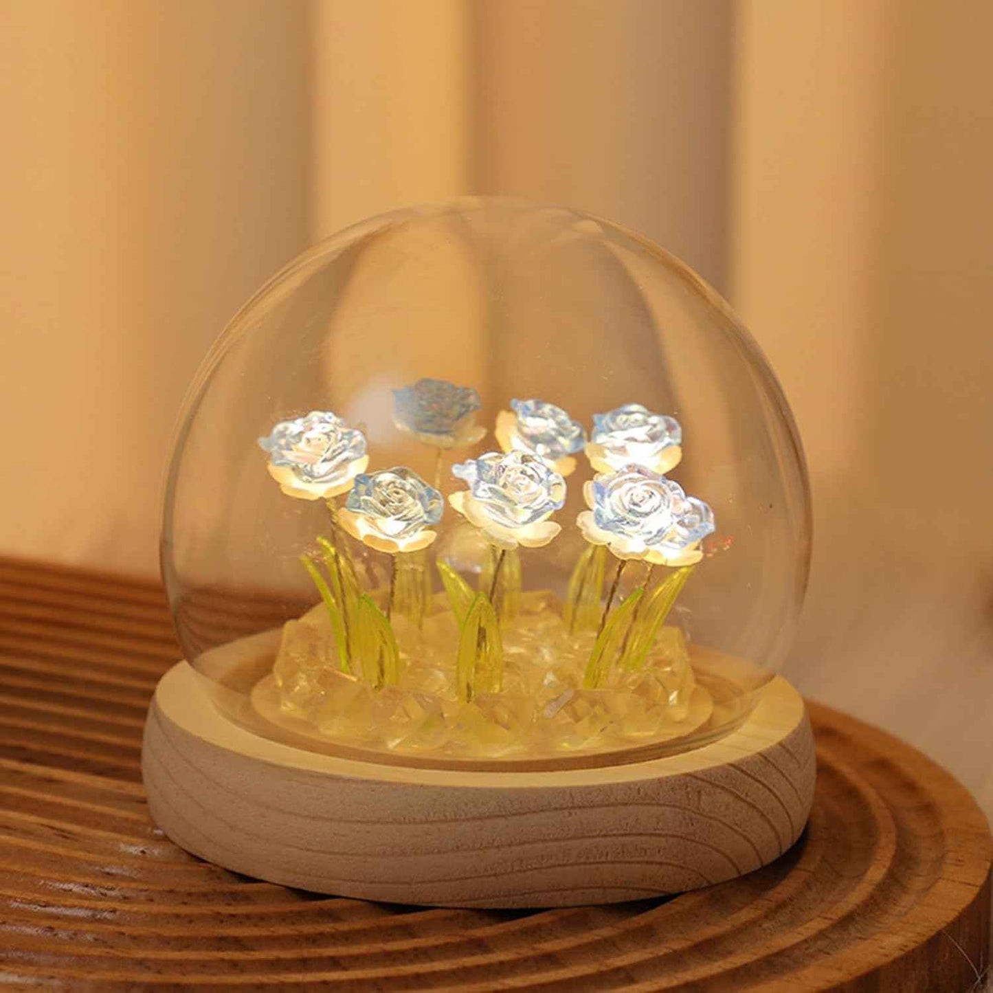 Pretty Rose Lamps Flower Night Light Cute Bedroom Decor Gifts for Women - Battery Powered (not Included)