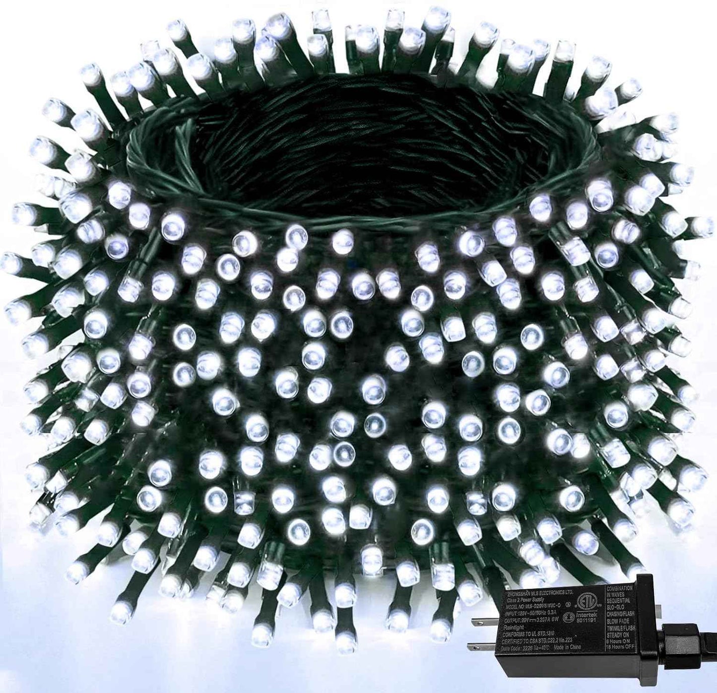 Upgraded 75.8 FT 200 LED Christmas String Lights Outdoor/Indoor, Timer & Memory Function & 8 Modes, Extendable Green Wire Waterproof Fairy String Lights for Xmas Tree Holiday Party Garden (Warm White)