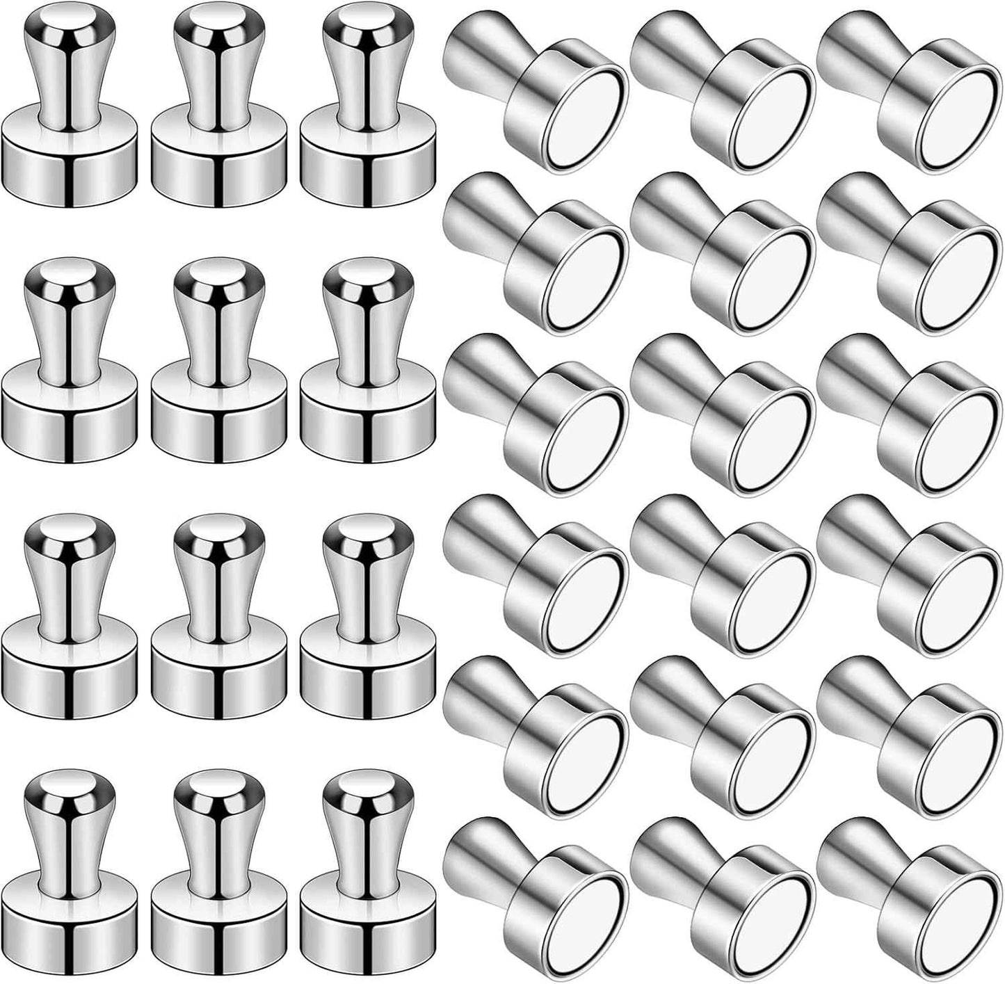 LOVIMAG 12Pcs Black Fridge Magnets, Small and Strong Magnets for Whiteboard, Office, Classroom, Map, Kitchen