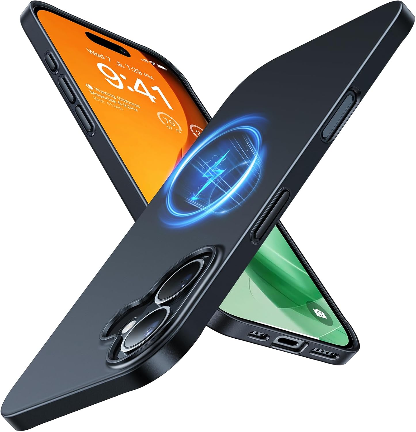 TORRAS Magnetic Slim Fit for iPhone 17 Pro Case 6.3 inch, Ultra-Thin, Compatible with MagSafe, Lightweight Matte Anti-Scratch Hard PC Cover Phone Case for iPhone 17 Pro OriginFit, Deep Blue - Rayz Mart