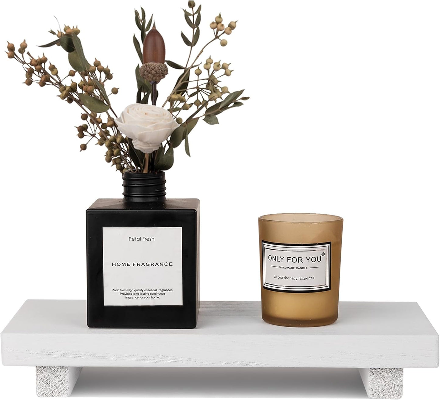 Small Wood Tray Pedestal Stand Farmhouse Bathroom Decor Decorative Wooden Riser Kitchen Soap Dish Holder for Vanity, Counter, Sink, Brown - Rayz Mart