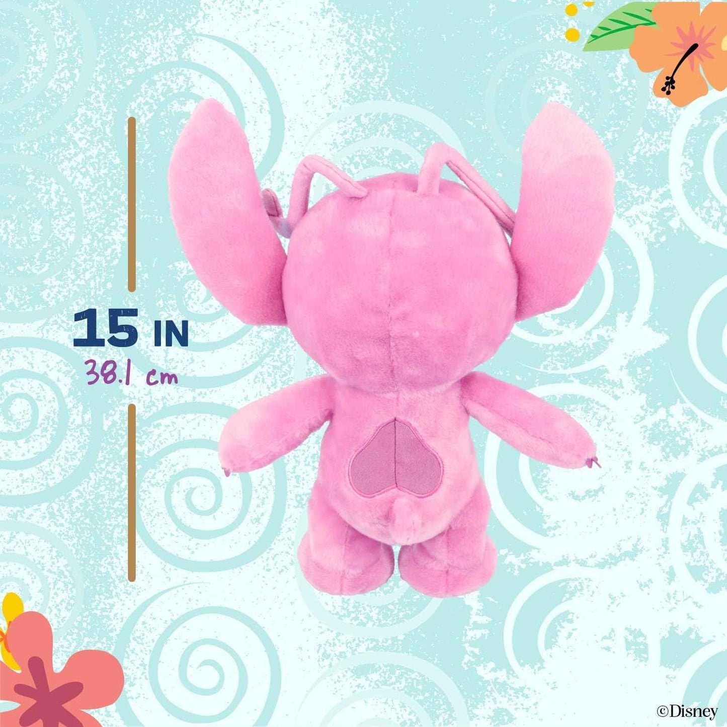 KIDS PREFERRED Disney Baby Lilo & Stitch Angel Soft Huggable Stuffed Animal Cute Plush Toy for Toddler Boys and Girls, Gift for Kids, Pink Angle 16 Inches