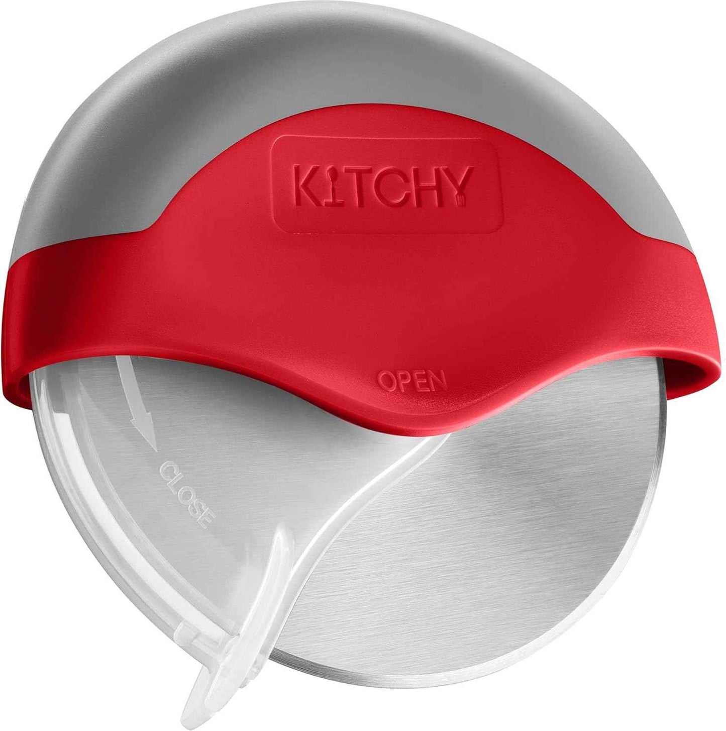 Kitchy Pizza Cutter Wheel with Protective Blade Cover, Ergonomic Pizza Slicer (Green)