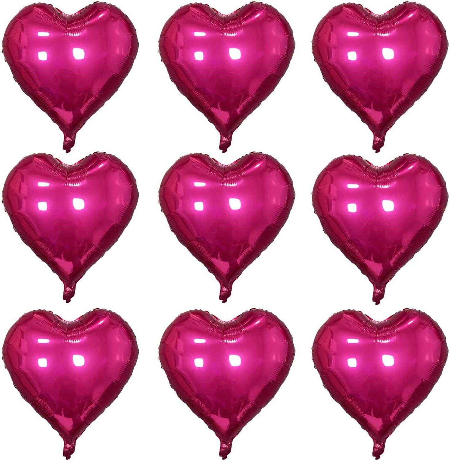 Gradient Pink Heart Shaped balloons Pack of 10,18 Inch Love Valentine Balloons Heart Romantic Balloons For Valentines Day Propose Marriage Wedding Bridal Shower Engagement Party Decorations