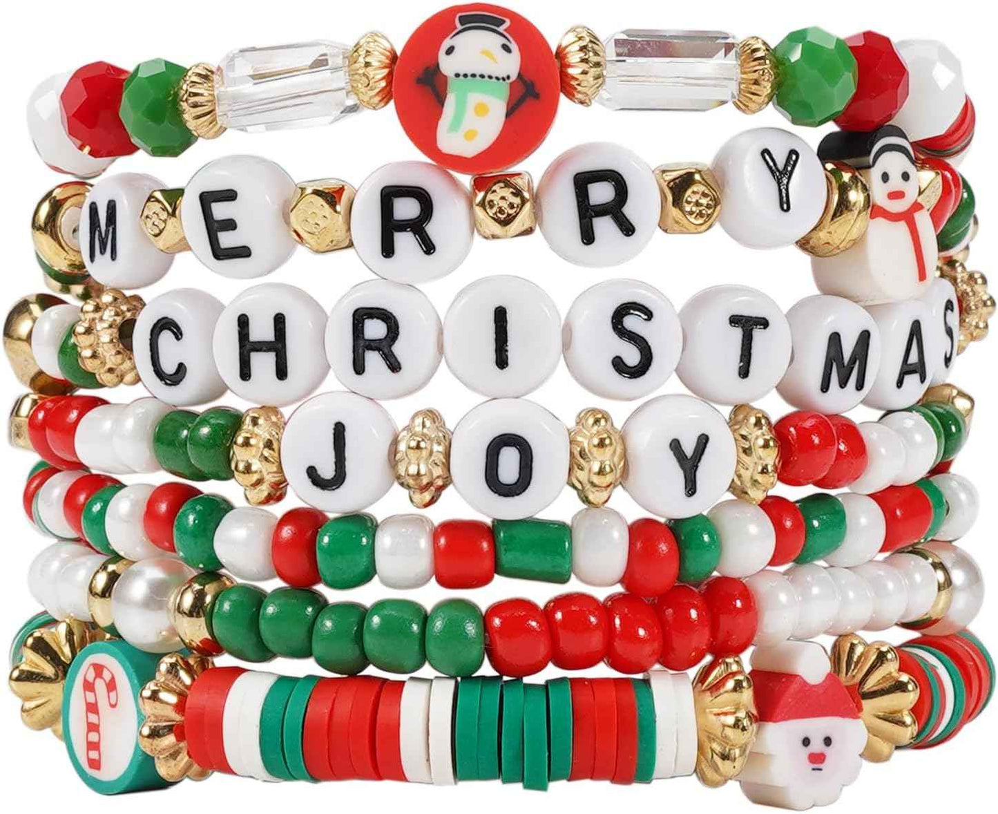 Twinfree Bohemian Bracelets for Women Stretch Multilayer Colorful Beads Bracelet with Charm Jewelry