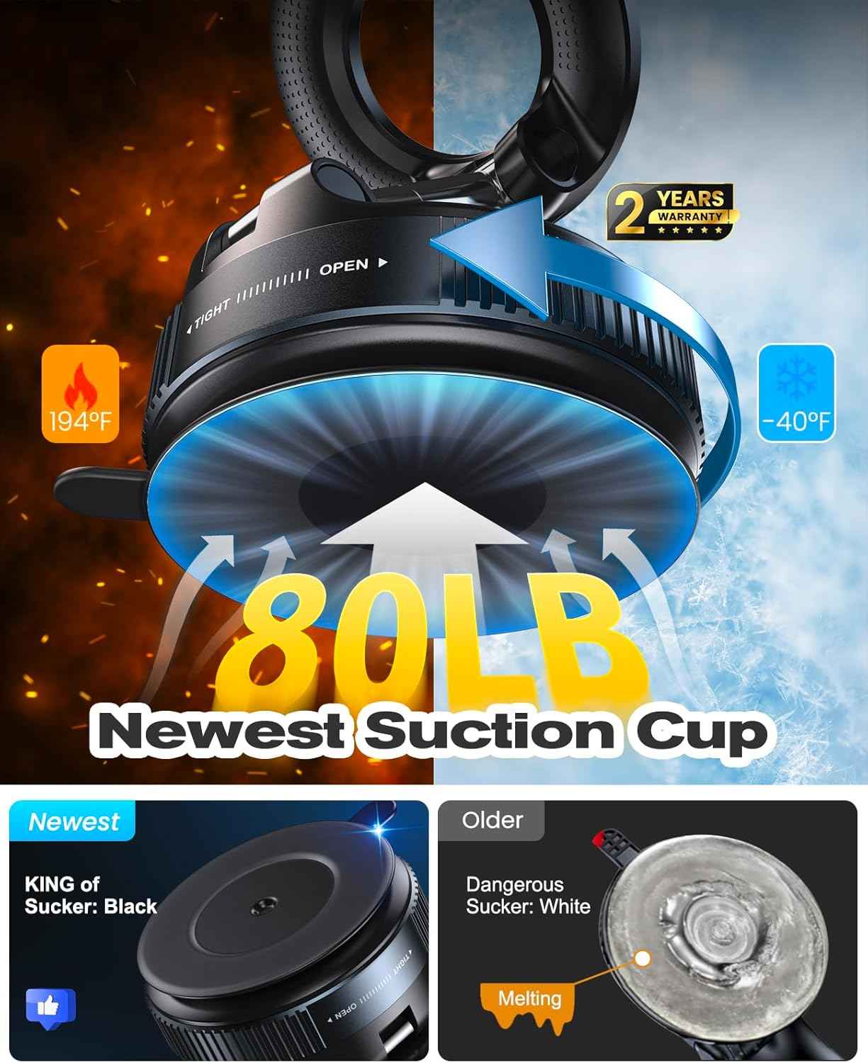 Magnetic Suction Cup Phone Mount for Magsafe, 360° Adjustable Magnetic Car Phone Holder, Pocket Size Foldable Car Mount, Cell Phone Holders for Your Car for iPhone 17 16 15 14 13 12 Series