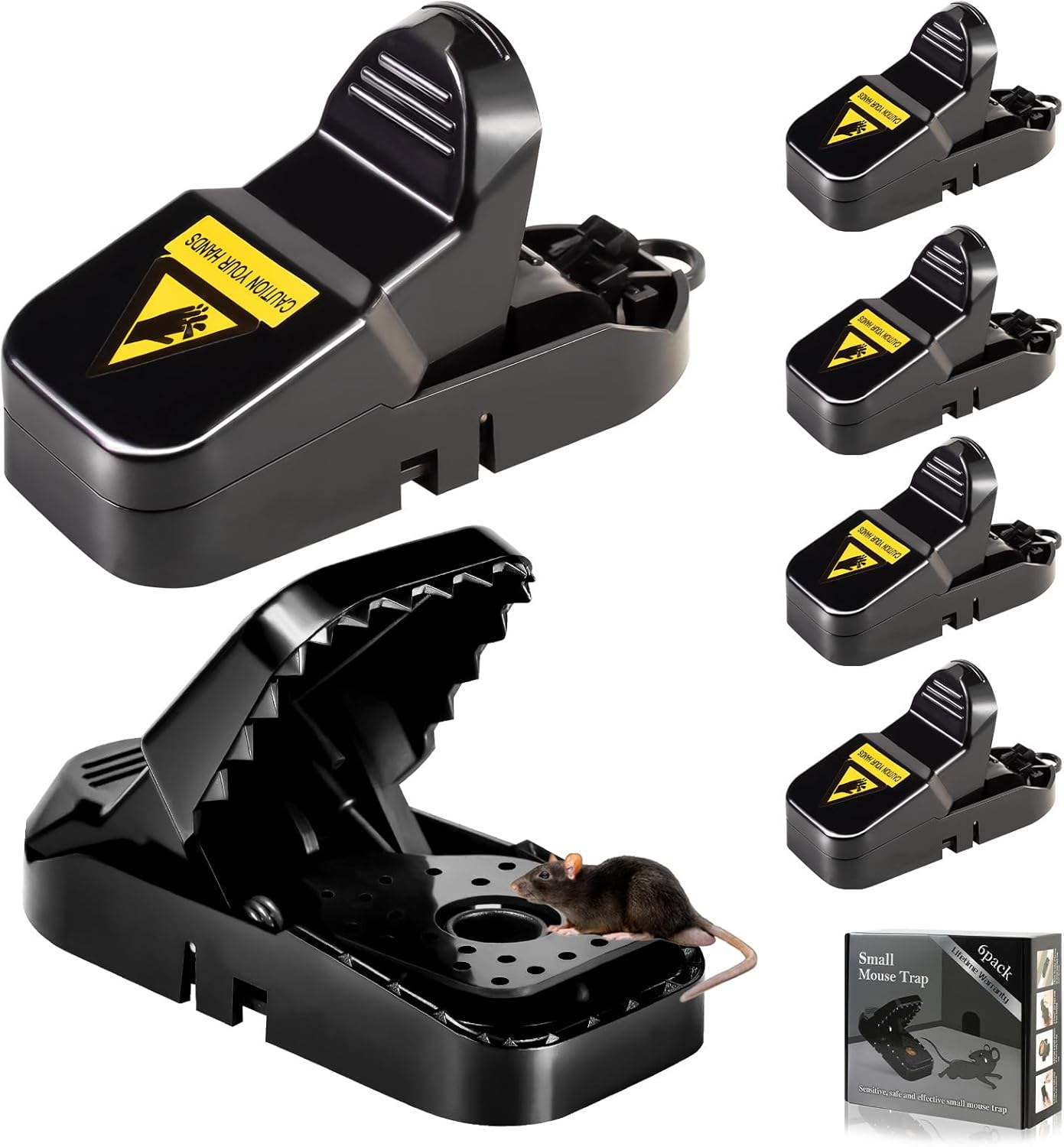 Mouse Traps 12-Pack, Indoor Outdoor Use, Small Mice Catchers for Home Indoor, Reusable Mice Trap, Quick-Set Mousetraps for House