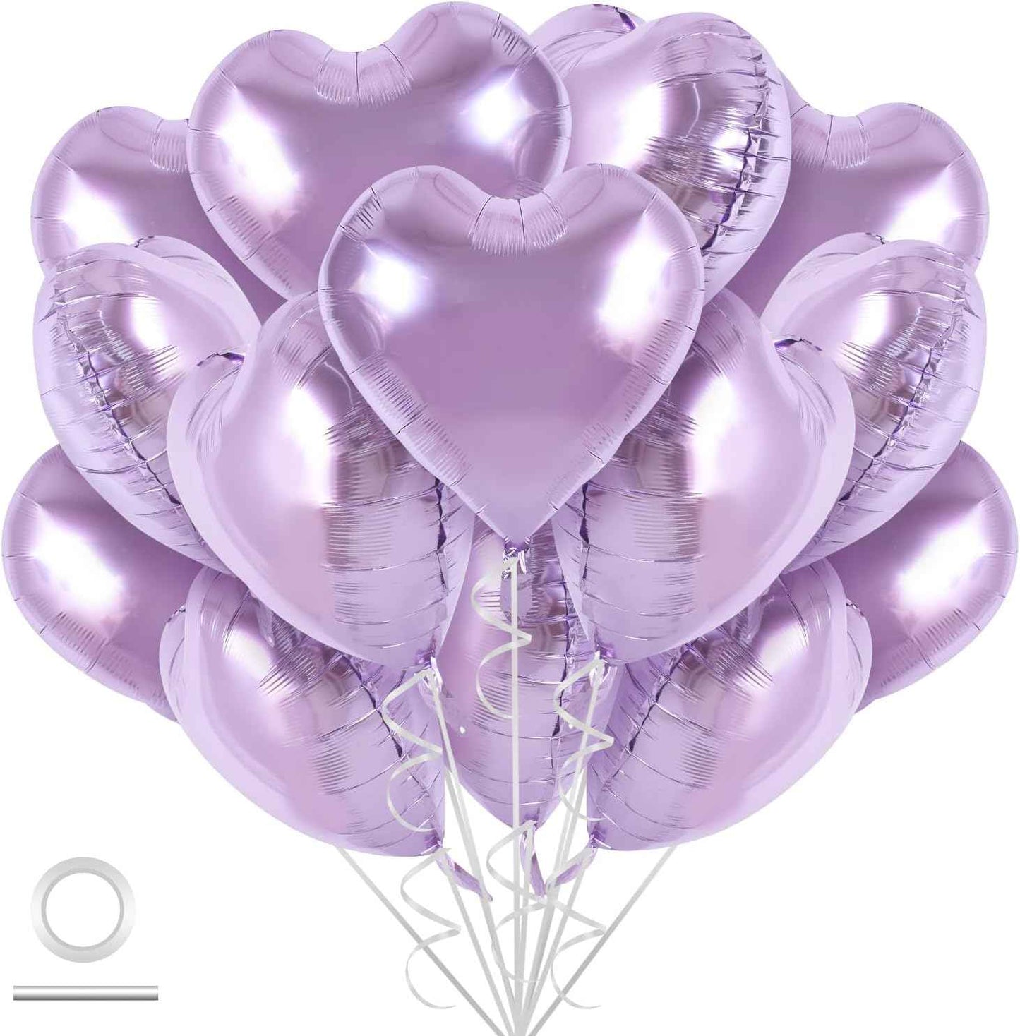 TONIFUL 30Pcs 18 Inch Red Heart Balloons Valentine’s Day Heart Shape Foil Mylar Balloons Decoration for Romantic Valentine's Day Wedding Bridal Shower Anniversary Engagement Party Supplies