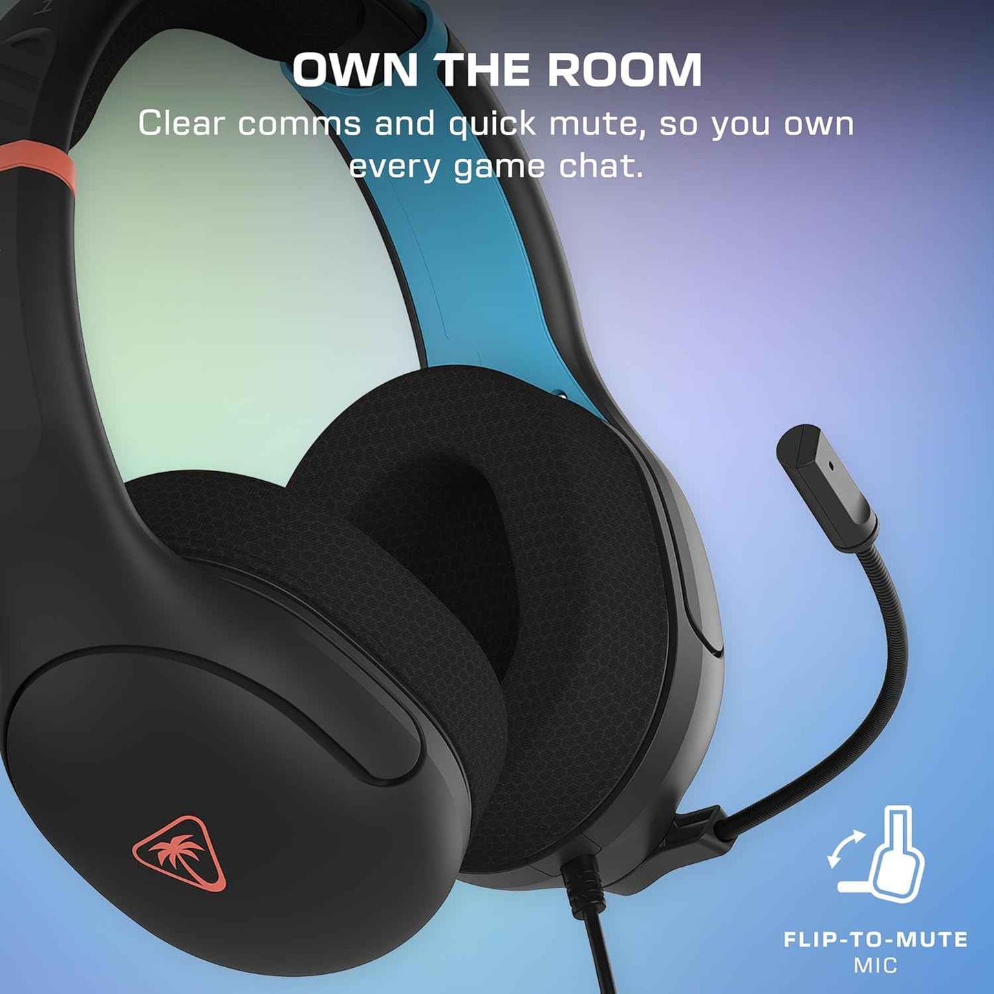 Turtle Beach Airlite Fit Wired Gaming Headset – Officially Licensed for Nintendo Switch 2, Nintendo Switch, Durable, Lightweight, Charcoal Blue/Red