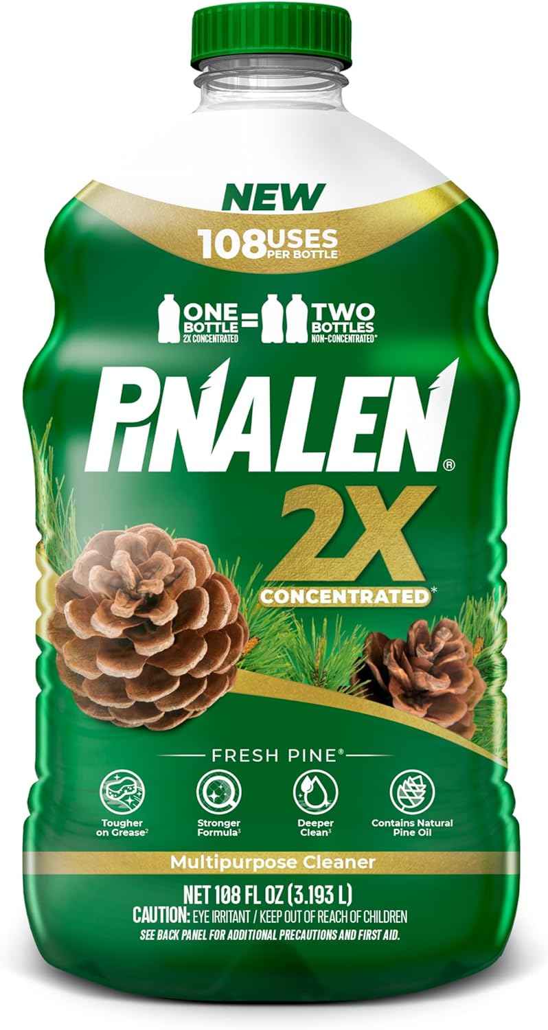 PINALEN 2X Concentrated Multipurpose Cleaner - Fresh Pine Scent - 28 fl oz - All Purpose Cleaner for Kitchen, Bathroom, Laundry, Floors & Outdoors