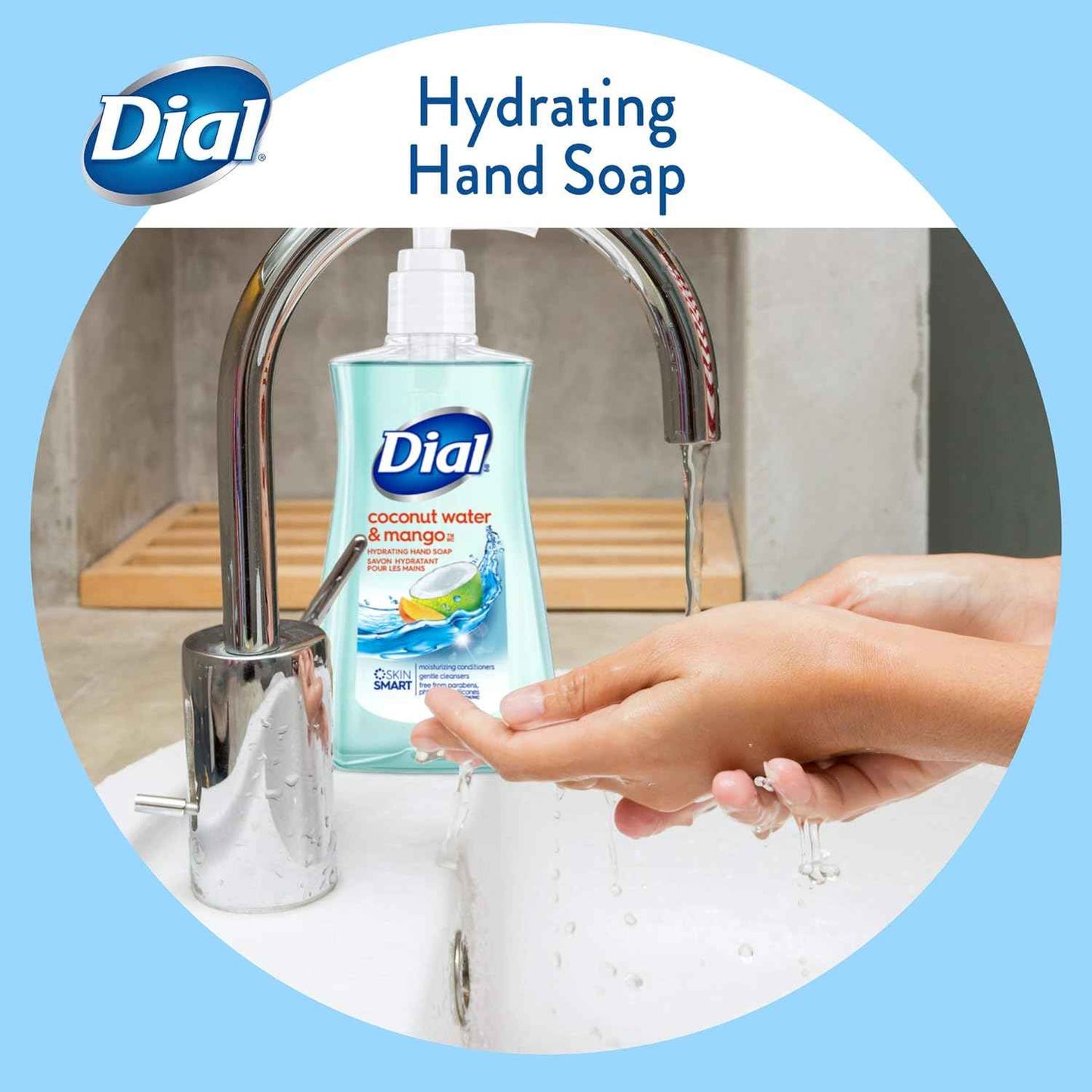 Dial Liquid Hand Soap, Coconut Water & Mango, 7.5 Ounce